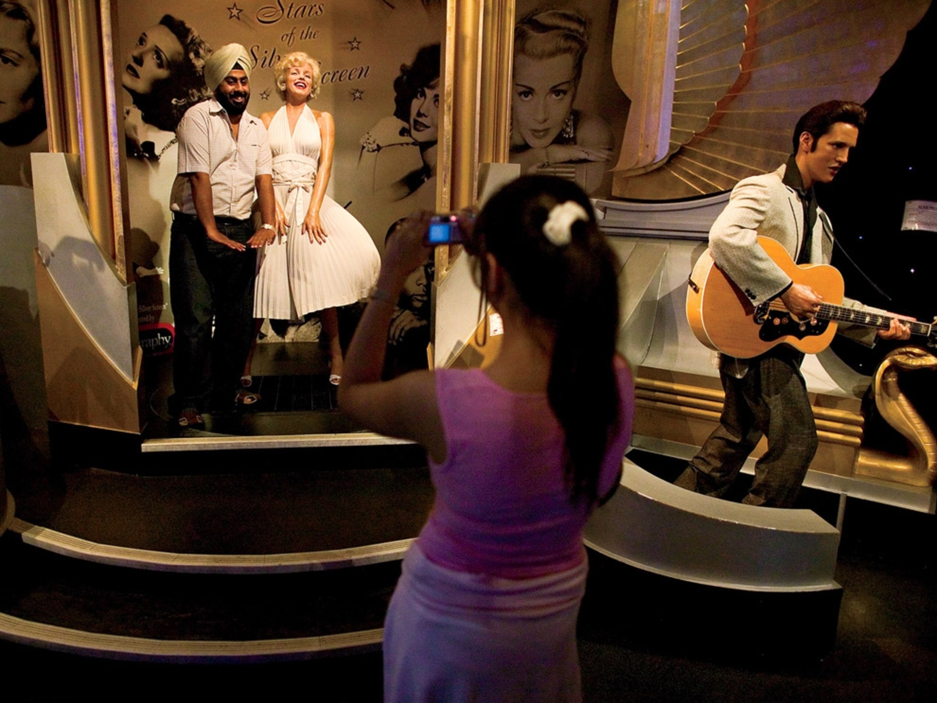 Couple at Madame Tussauds