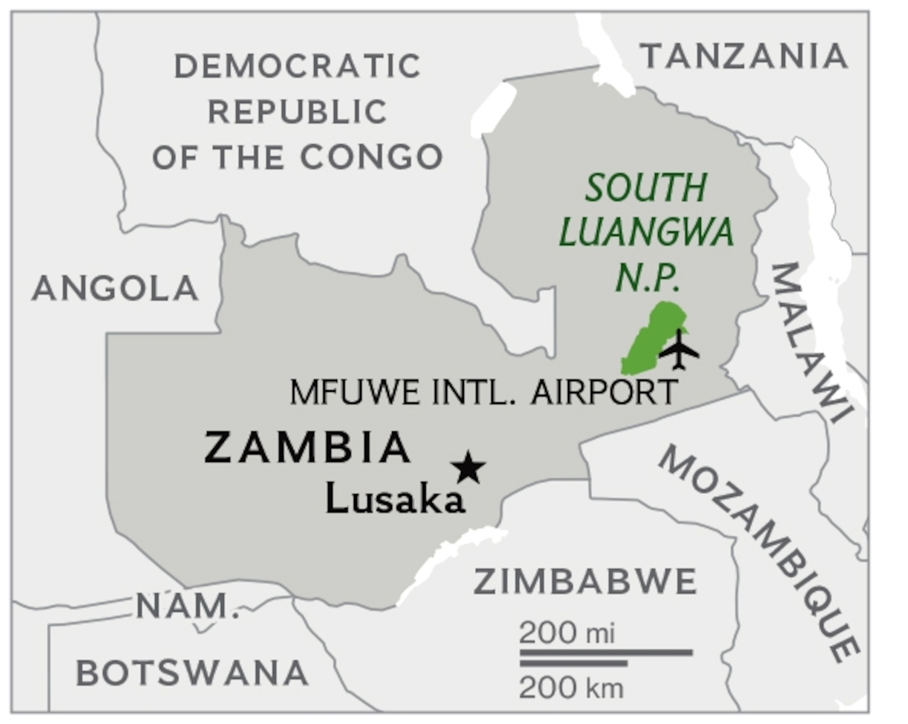 Zambia map