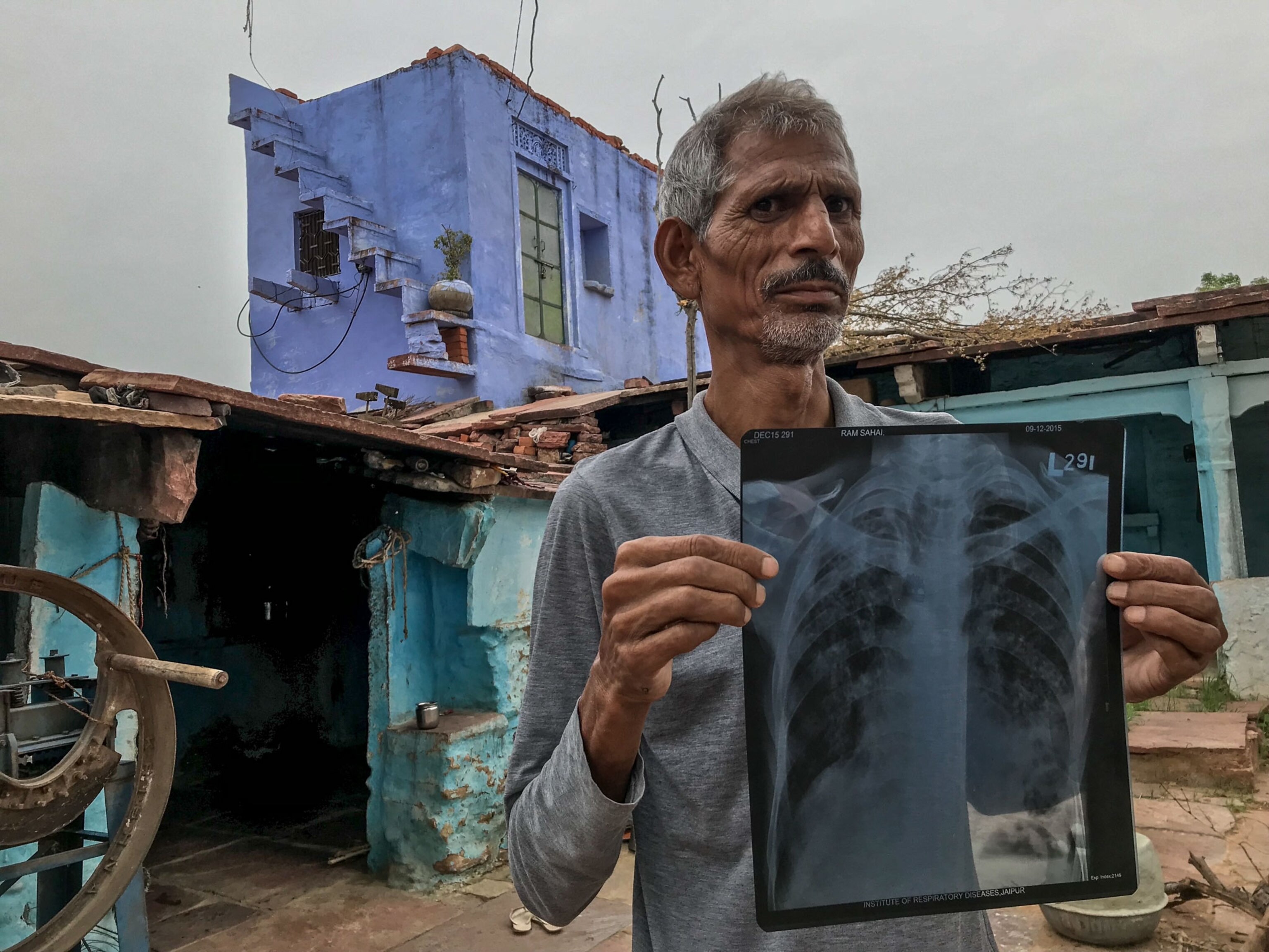men working in a quarry in India