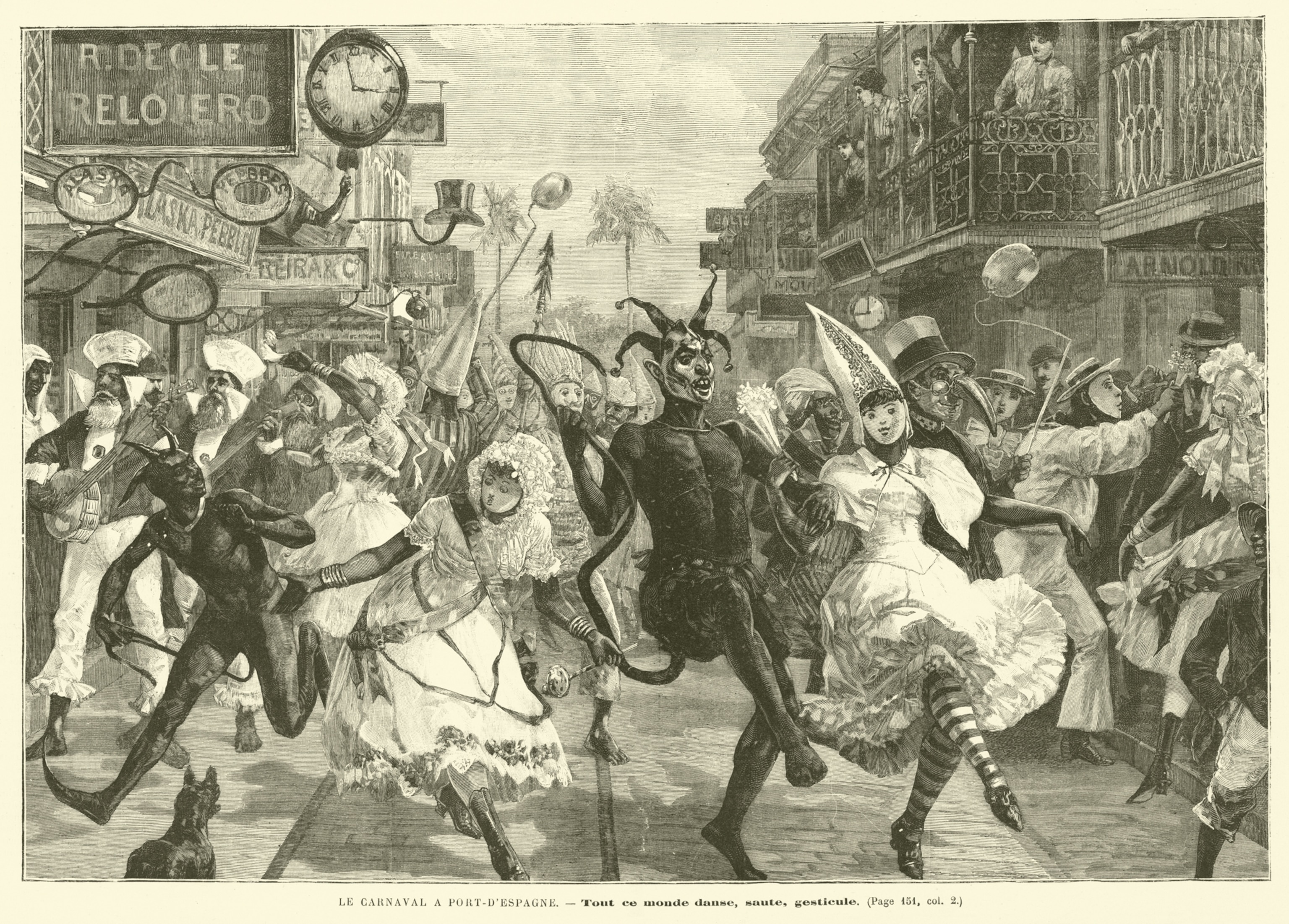 An illustration of people celebrating in costume.