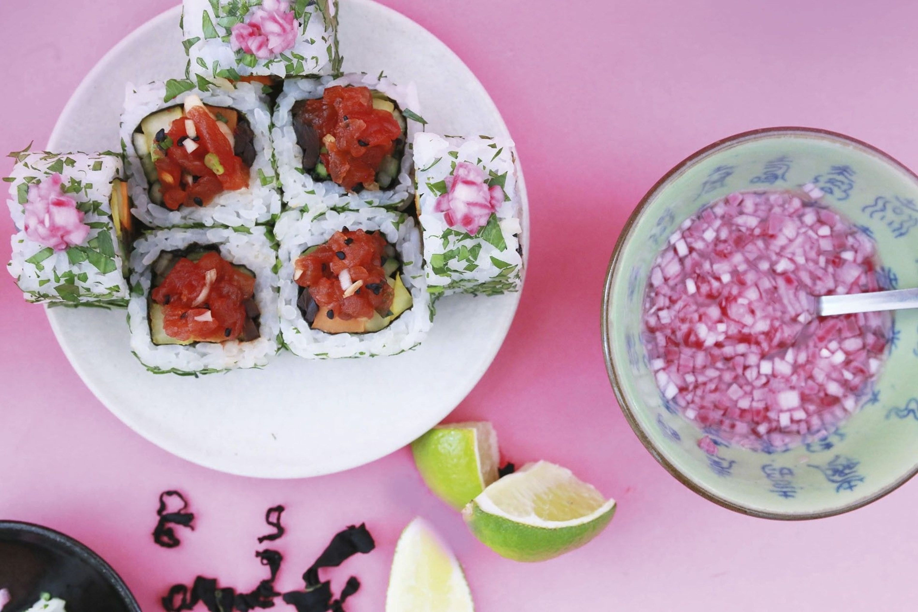 Vegan sushi at Youmiko, Warsaw