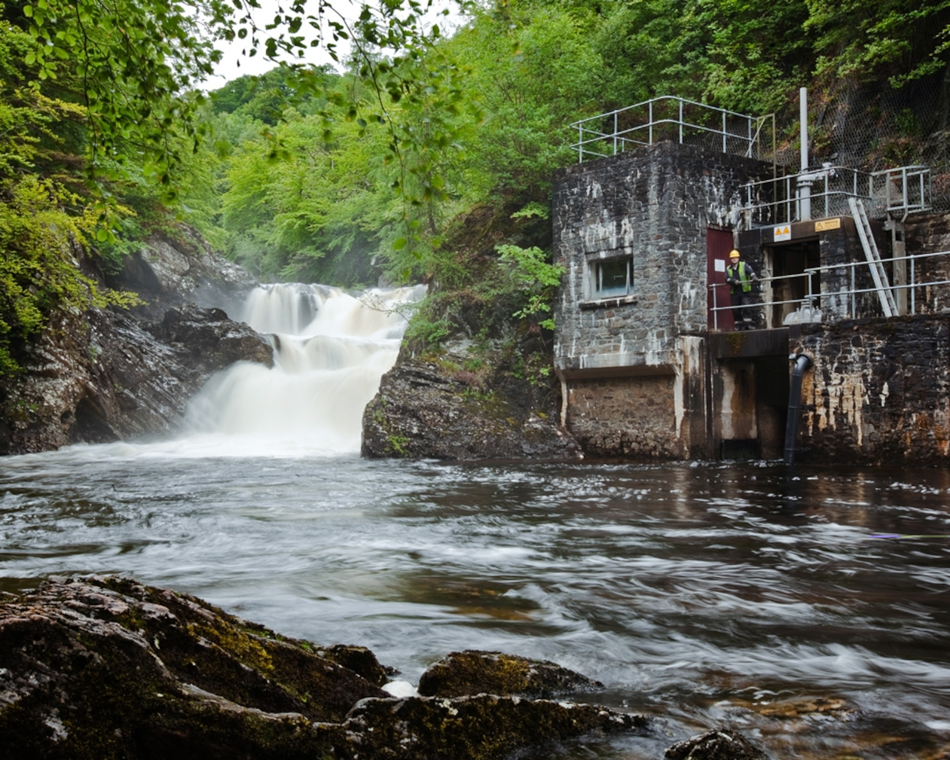 A fish lock at Lochay Power Station in Scotland