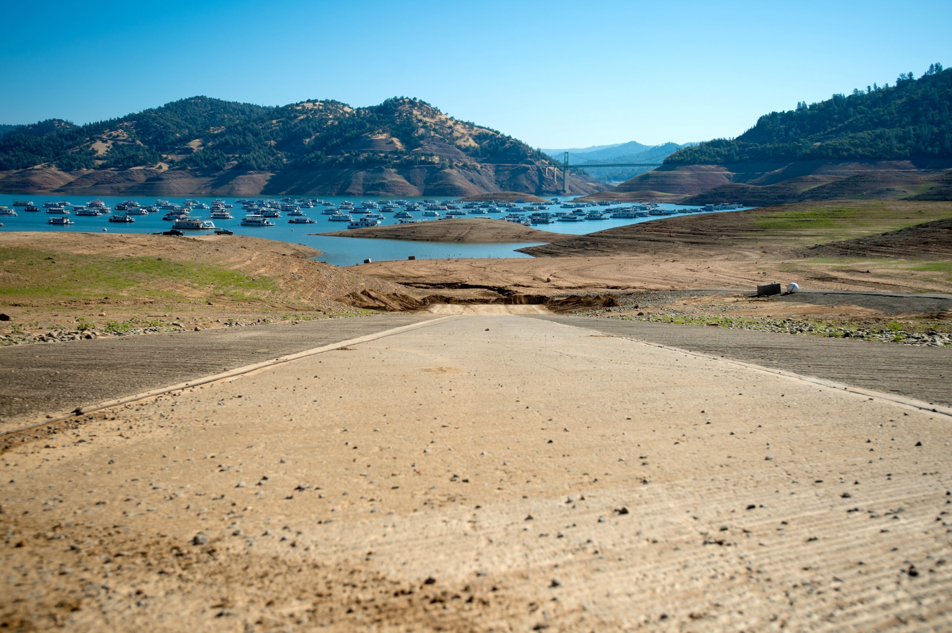 boat ramp at Lake Oroville