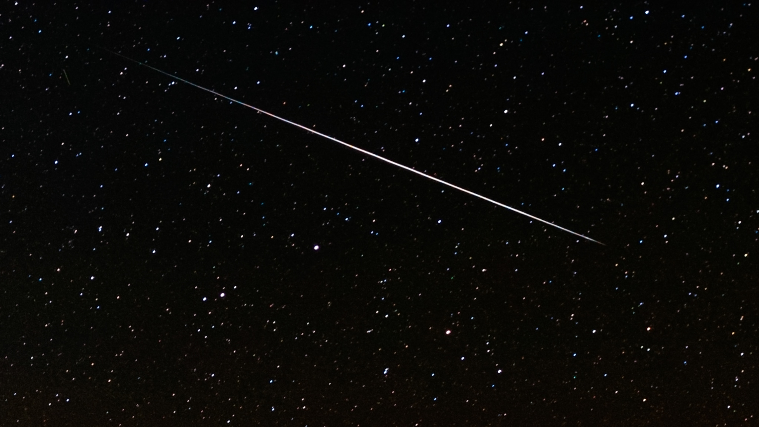 meteor streaking across the sky