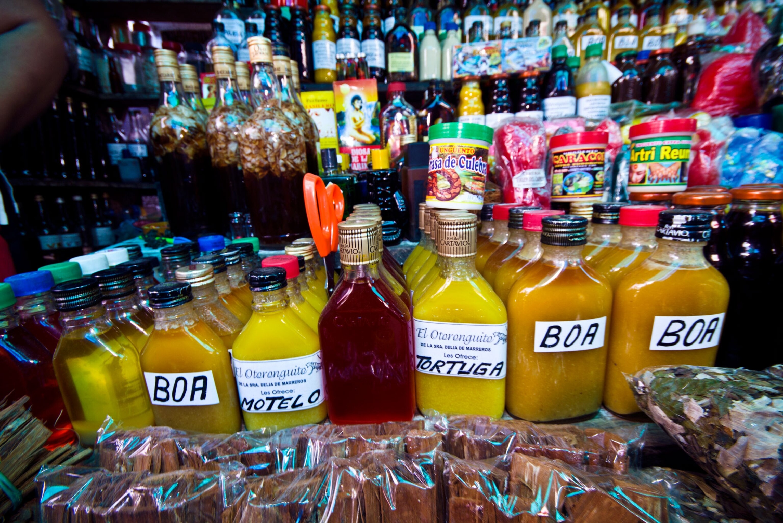 bottles of illegal wildlife pharmaceuticals