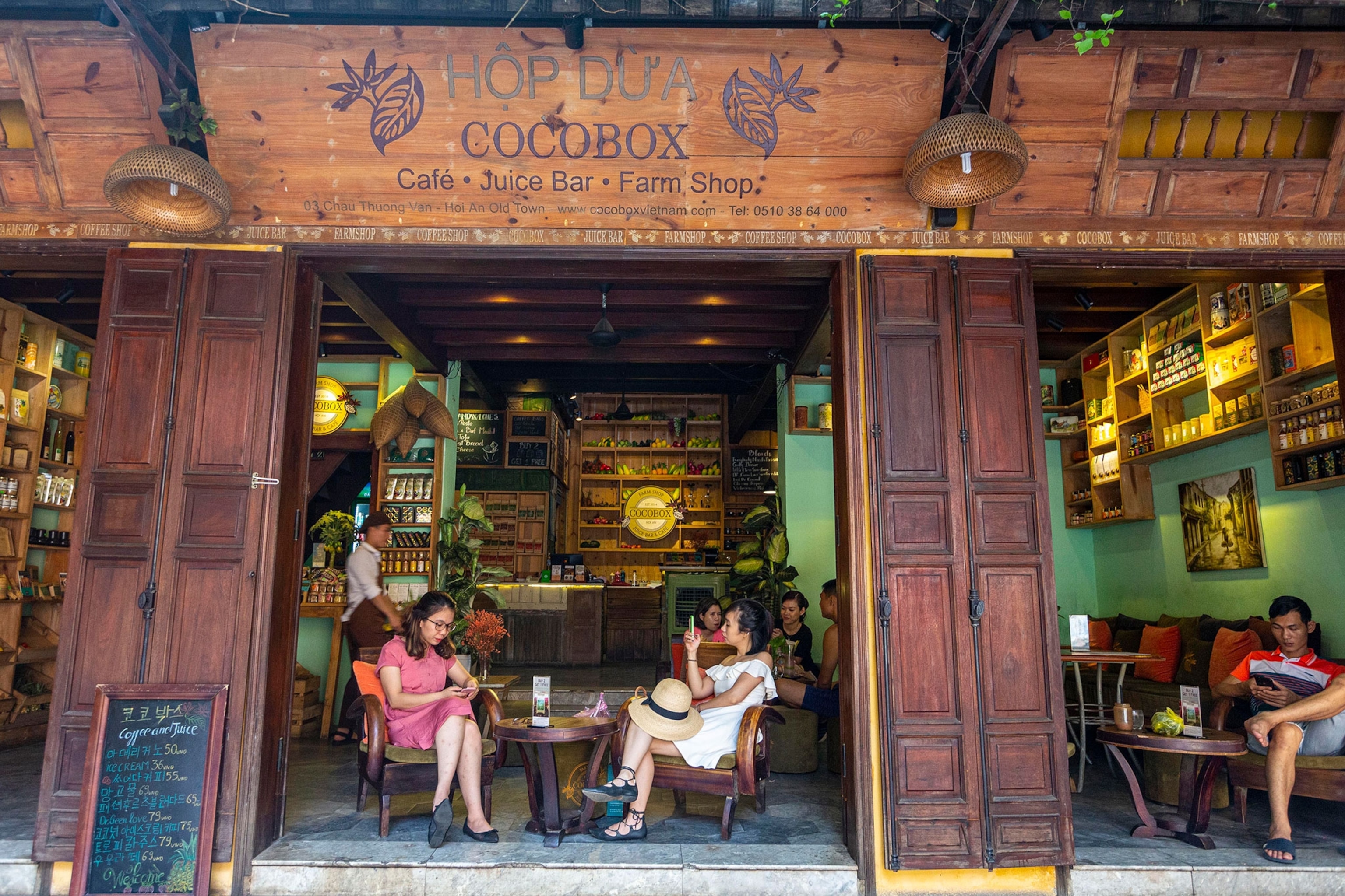 Cafe in the old Hoi An, a UNESCO world heritage site, in Vietnam.