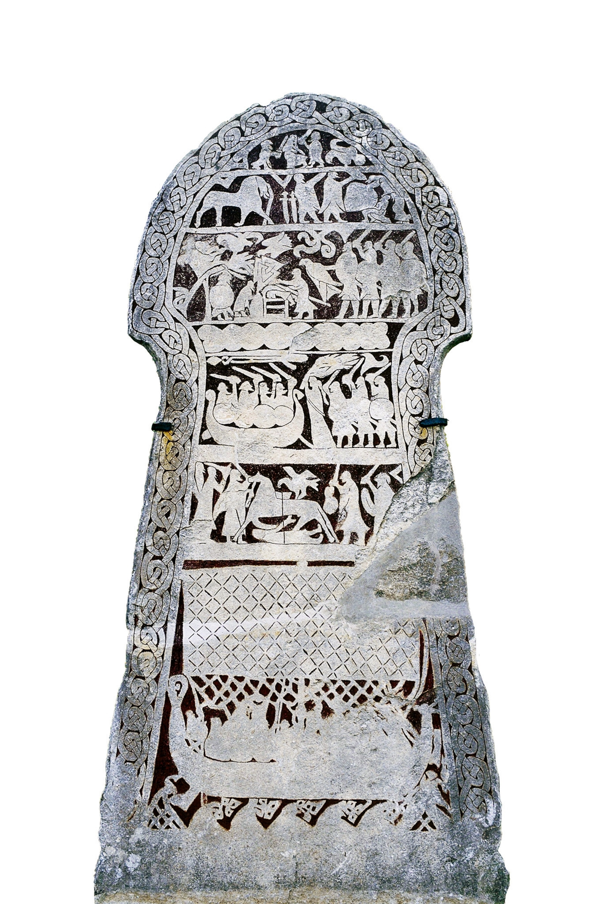 A Gotlandic picture stone is depicted.