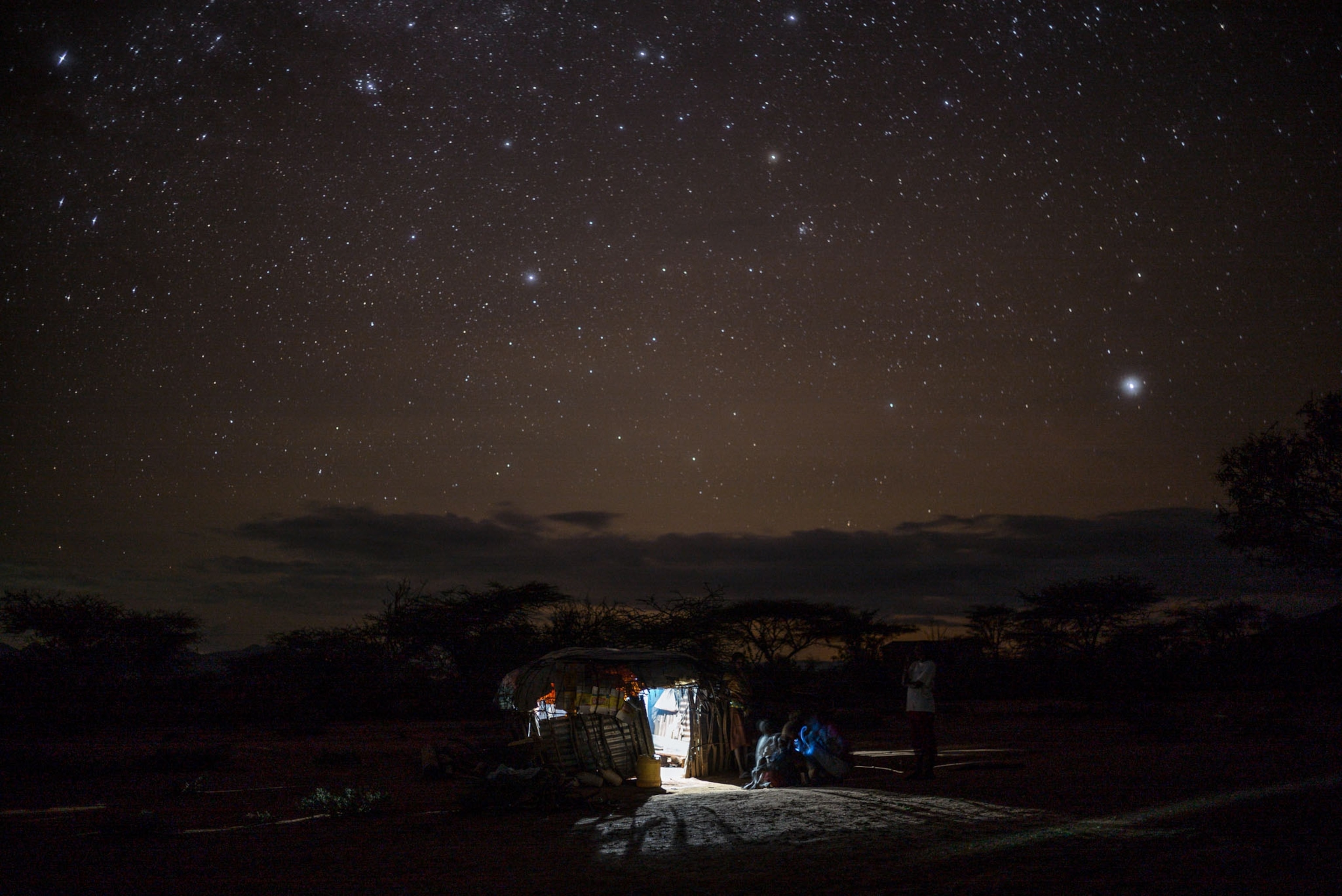 starry sky in samburu village
