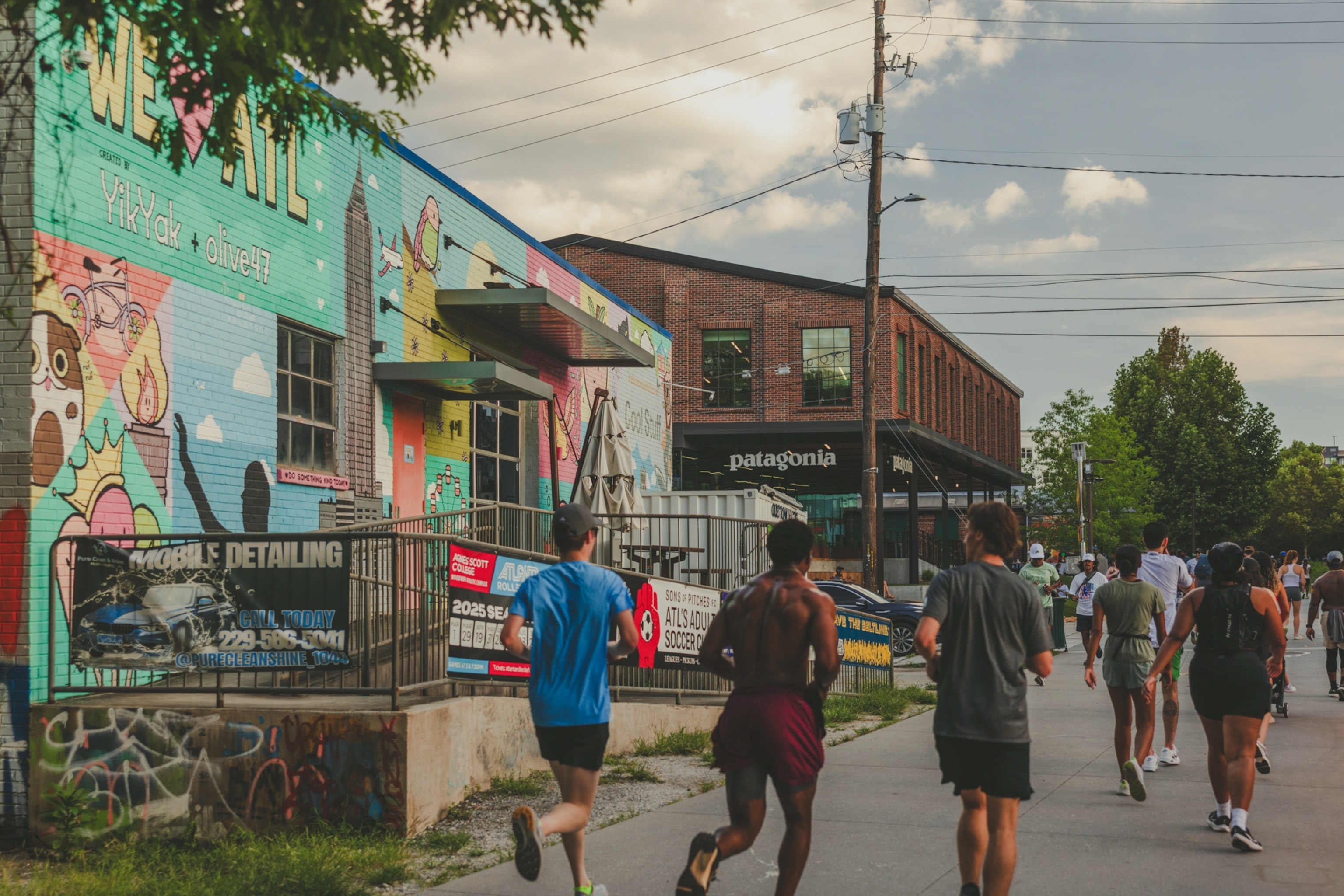 People exercise, commute and socialize on the Atlanta Beltline's Eastside Trail in Atlanta, Georgia.