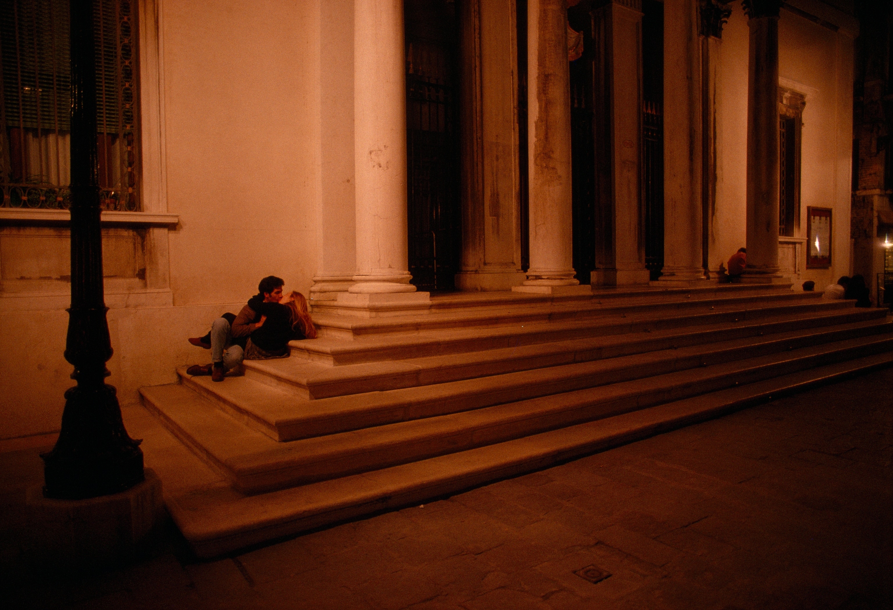 Intimate arias unfold on the steps of Teatro La Fenice, Venice's opera house.