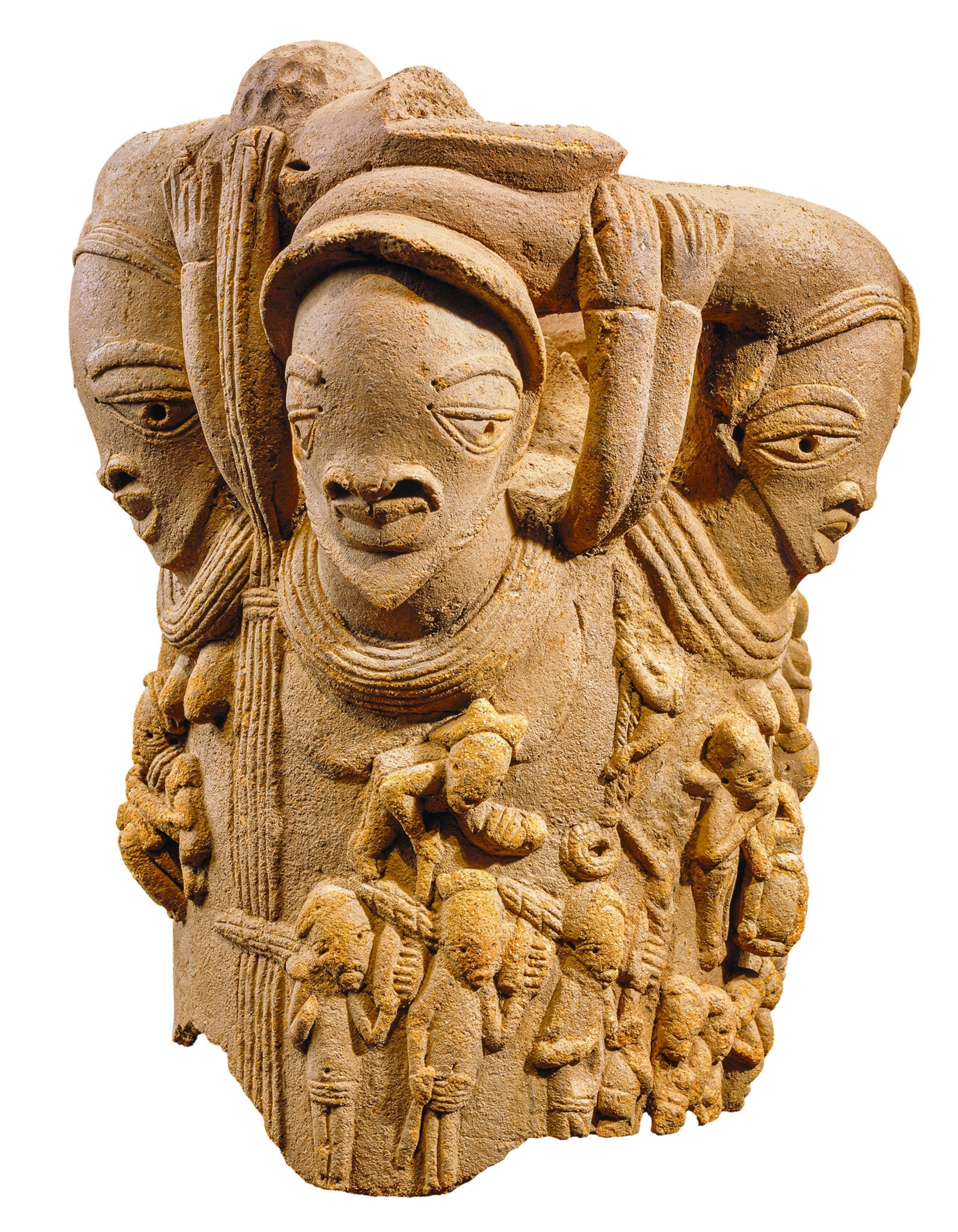 Sculptural group composed of several characters and scenes from everyday life.