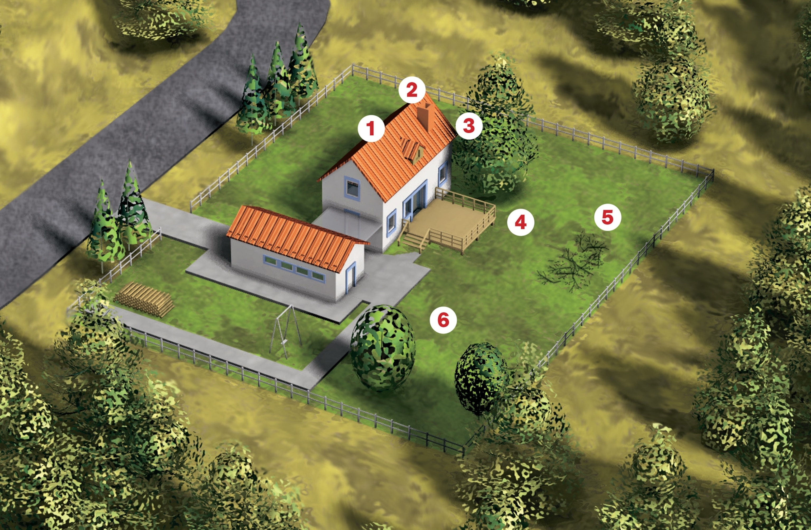 Homes burn in the Smiley Park neighborhood of Running Springs, CA during the Slide Fire in 2007.