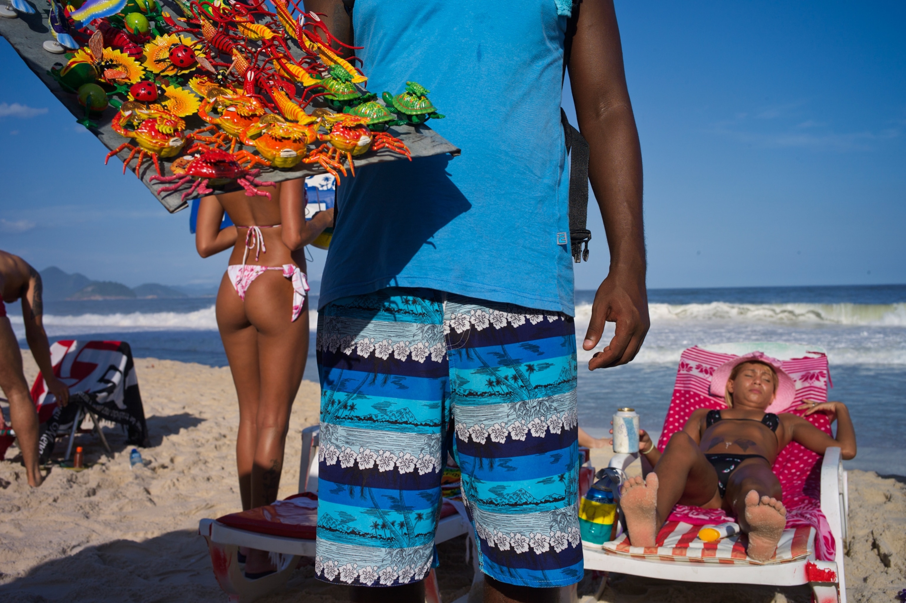 a beach vendor in Copacabana