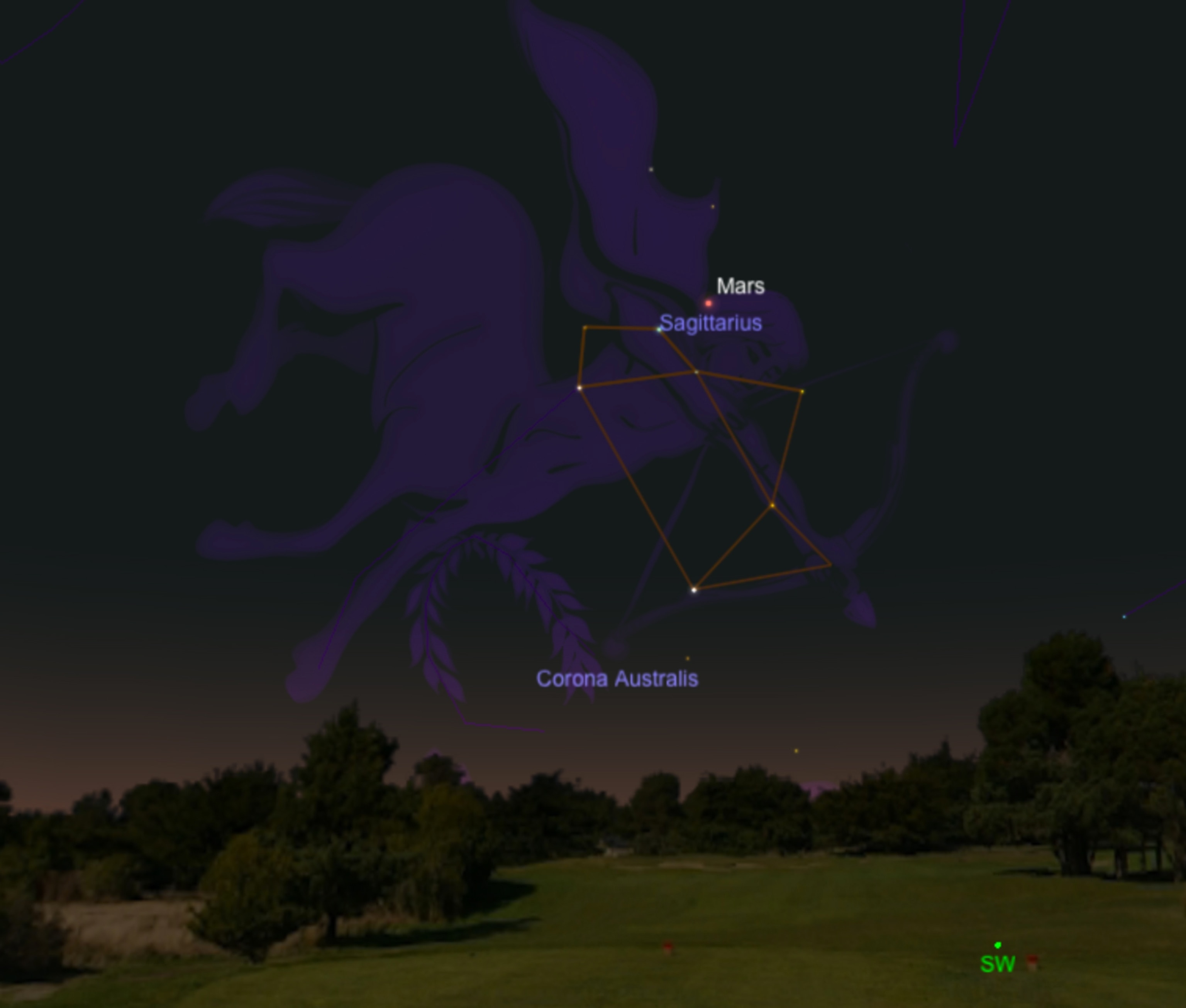 A photo showing Jupiter's great red spot.