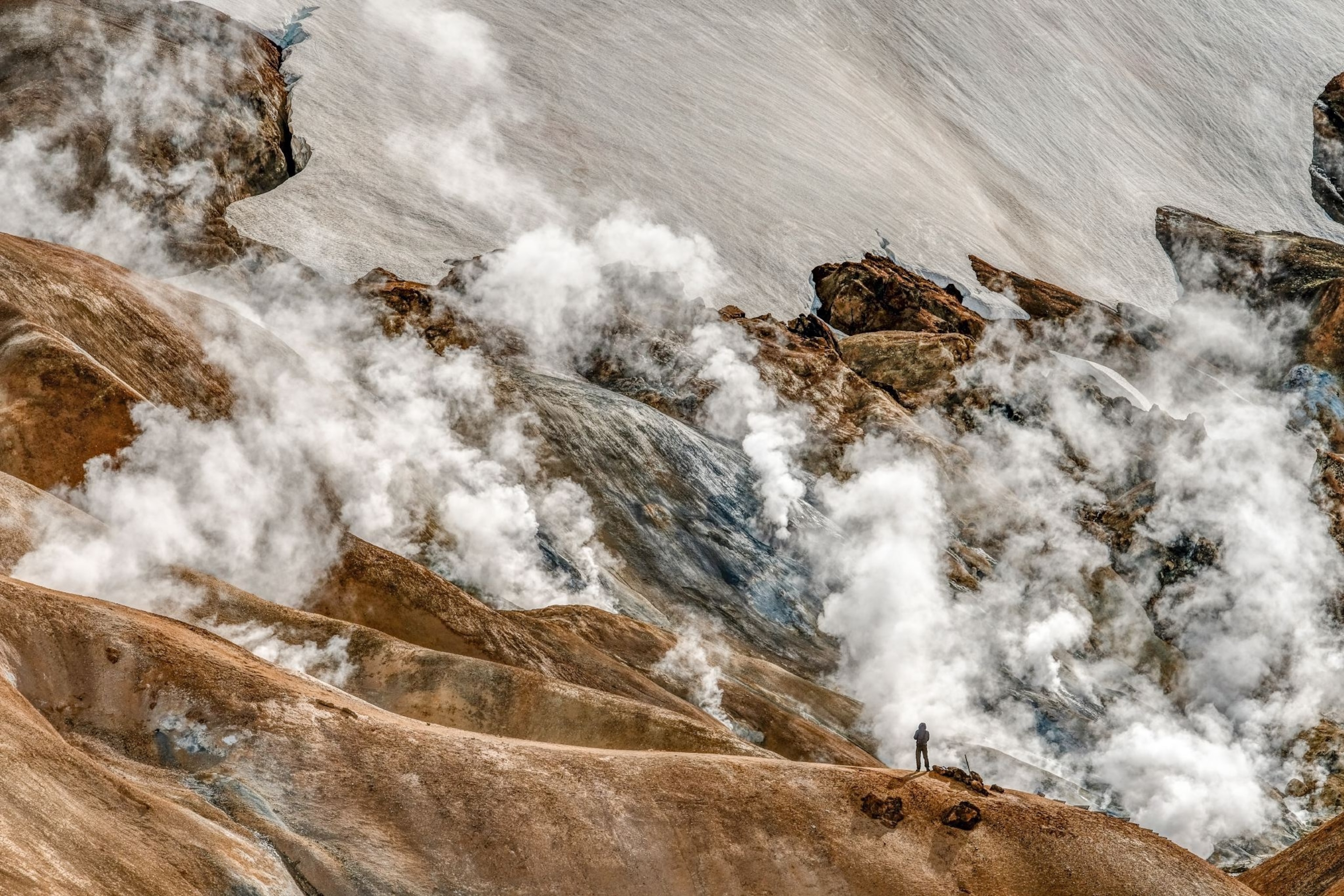 steam rising in the Icelandic Highlands