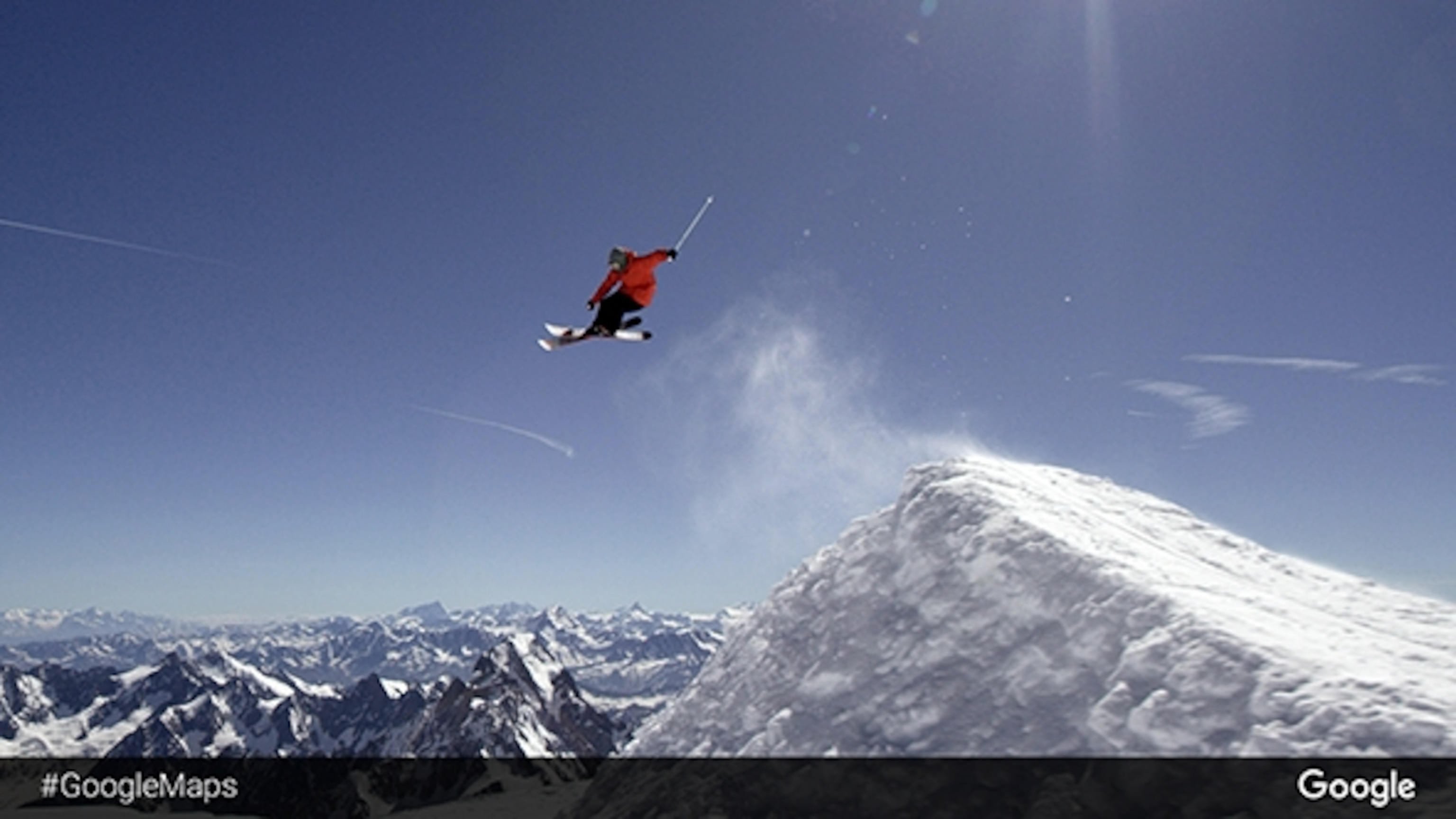 Skier Candide Thovex on Mont Blanc