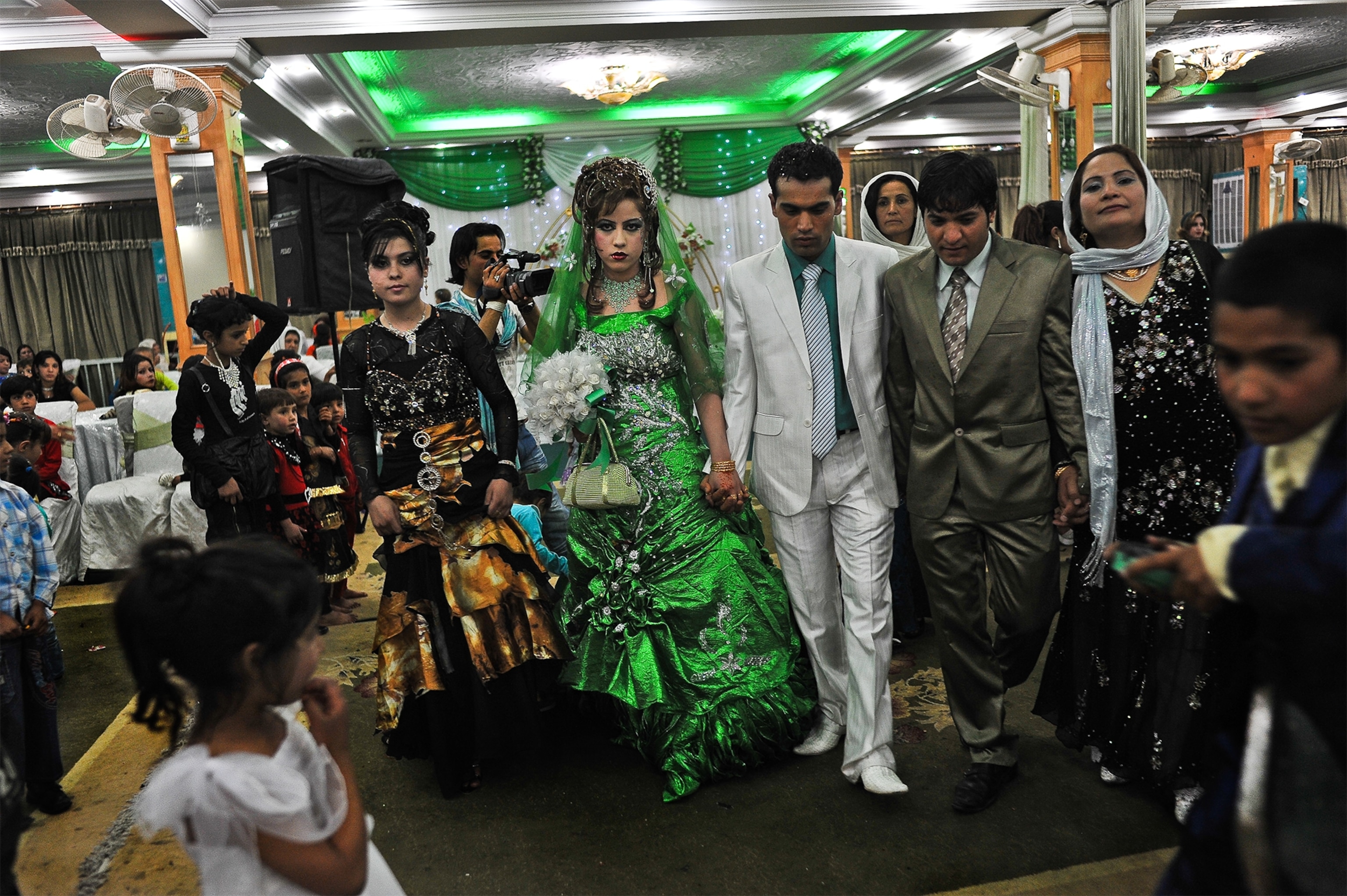 an unveiled bride in Kabul, Afghanistan