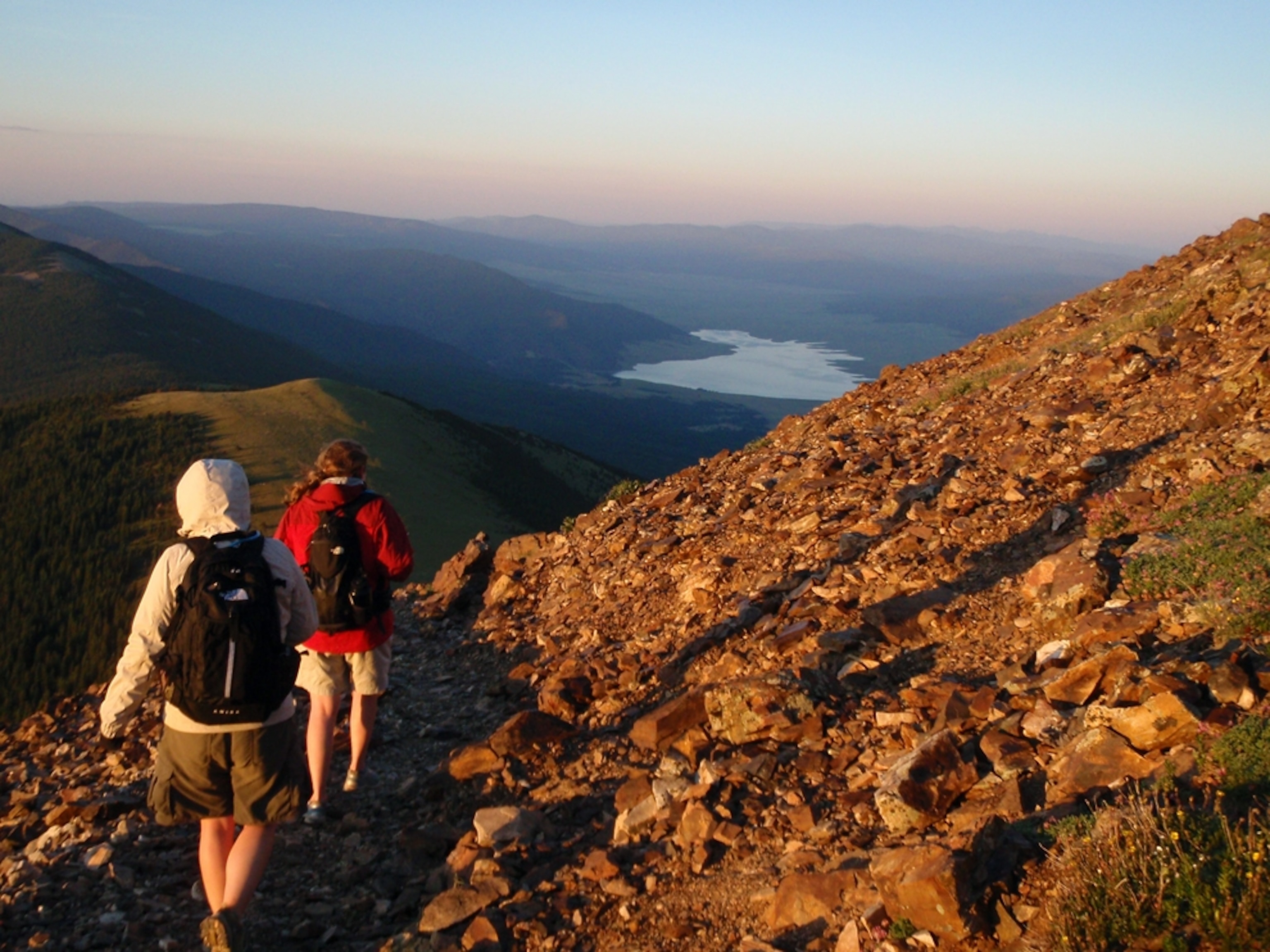 Hikers on a mountain