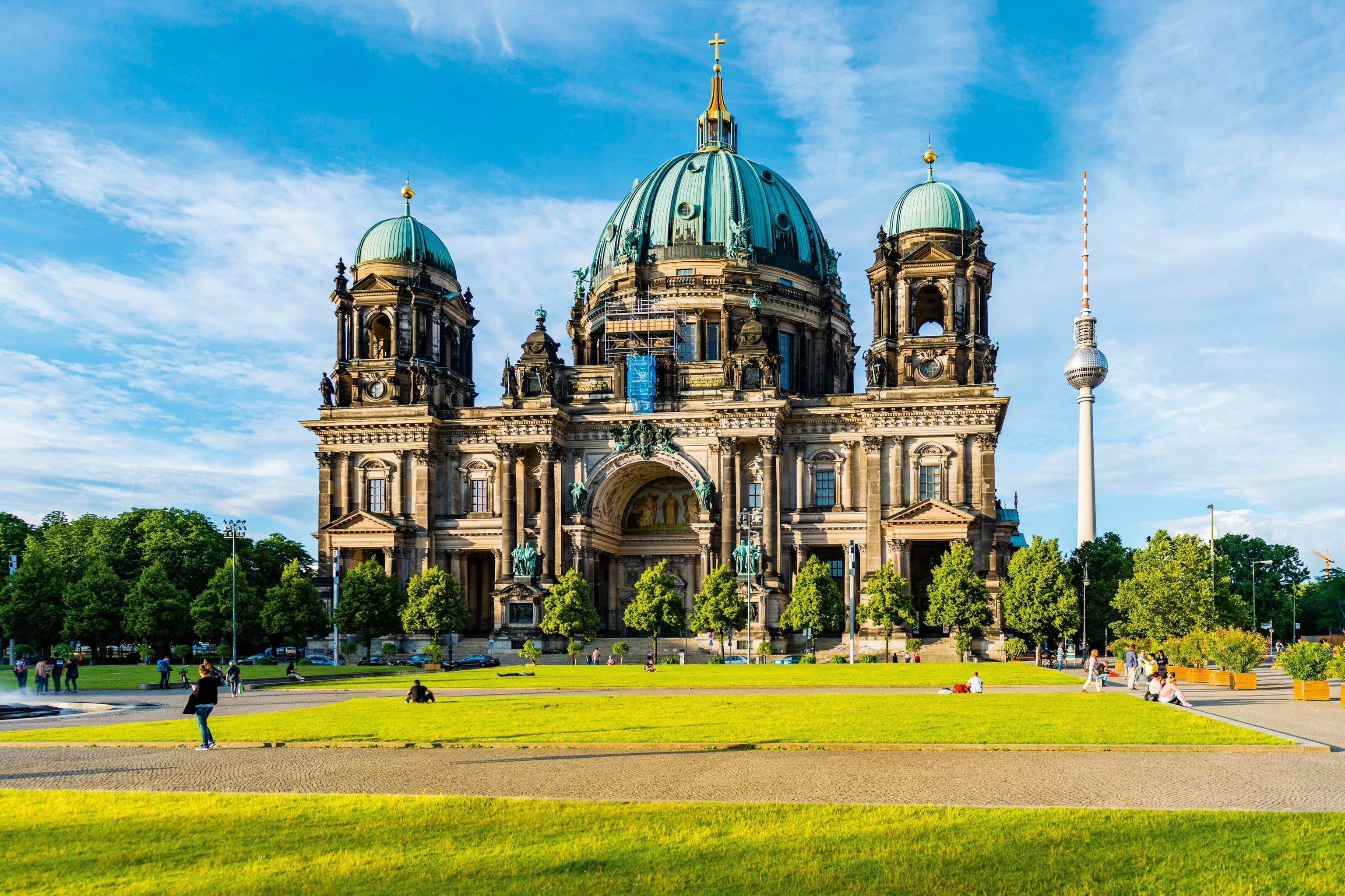 Berlin Cathedral with the famous TV Tower in the background