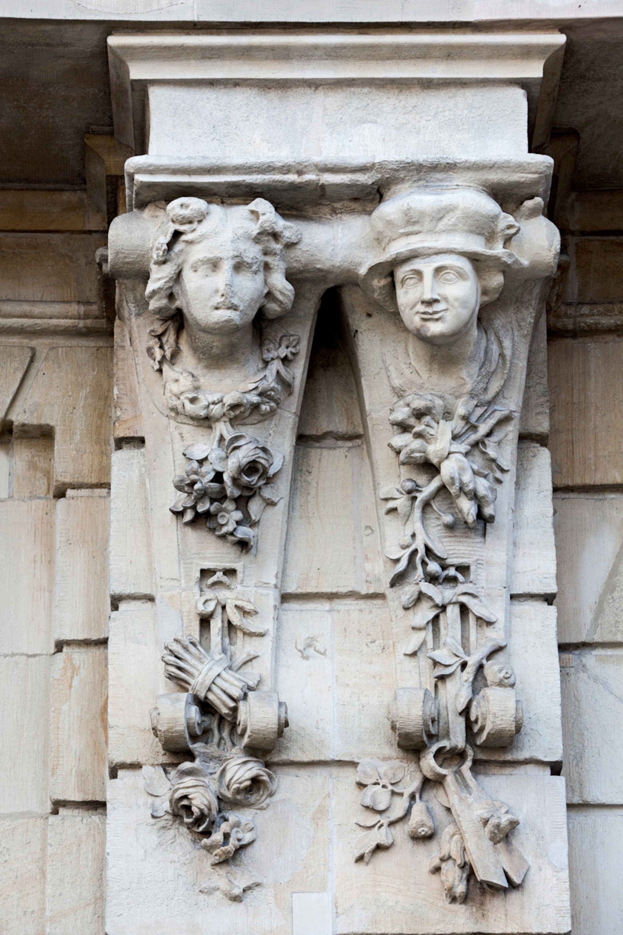 building detail of white asparagus in Münster, Germany