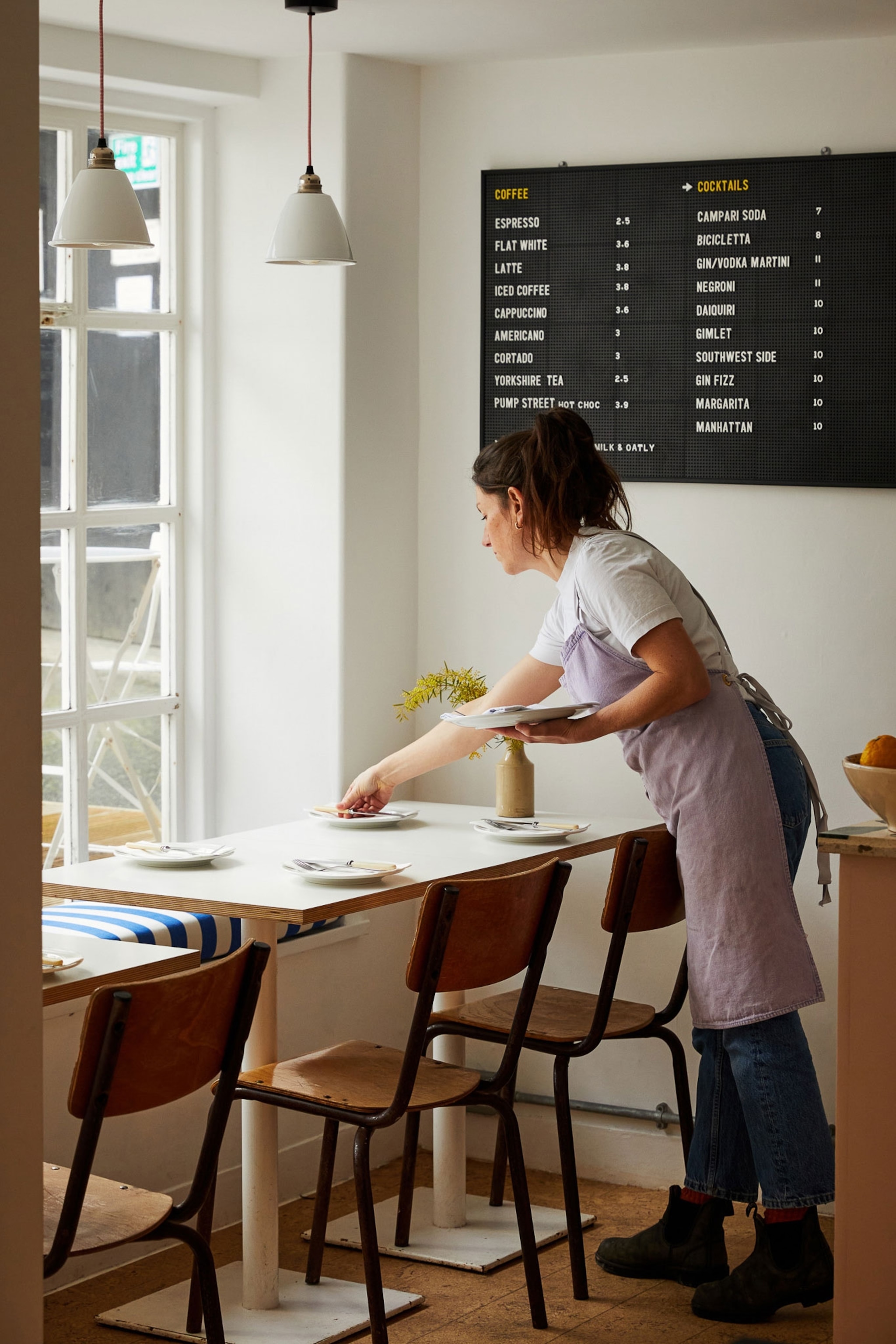 Table setting in St Eia restaurant