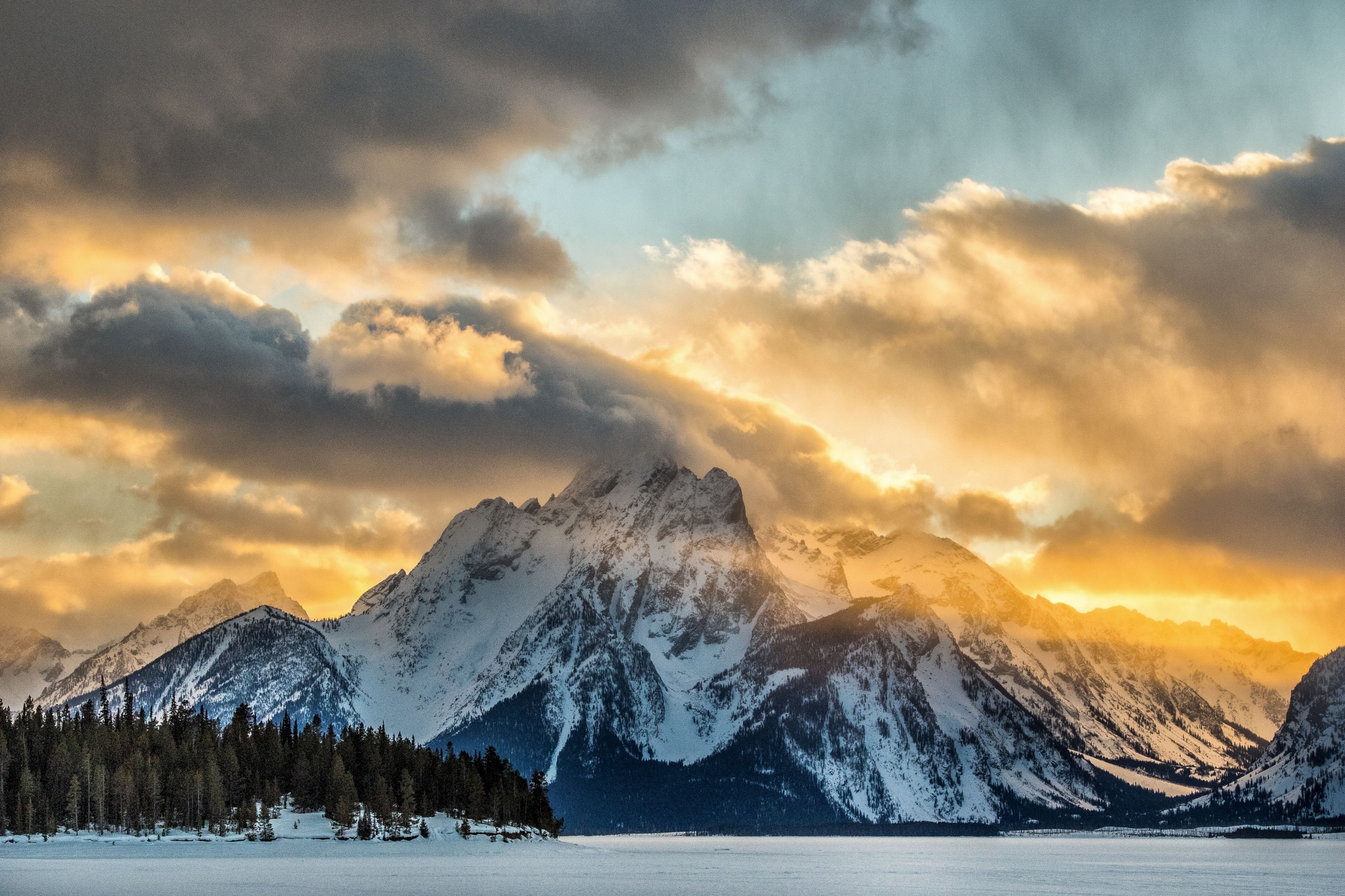 mountains in Grand Teton National Park in Wyoming