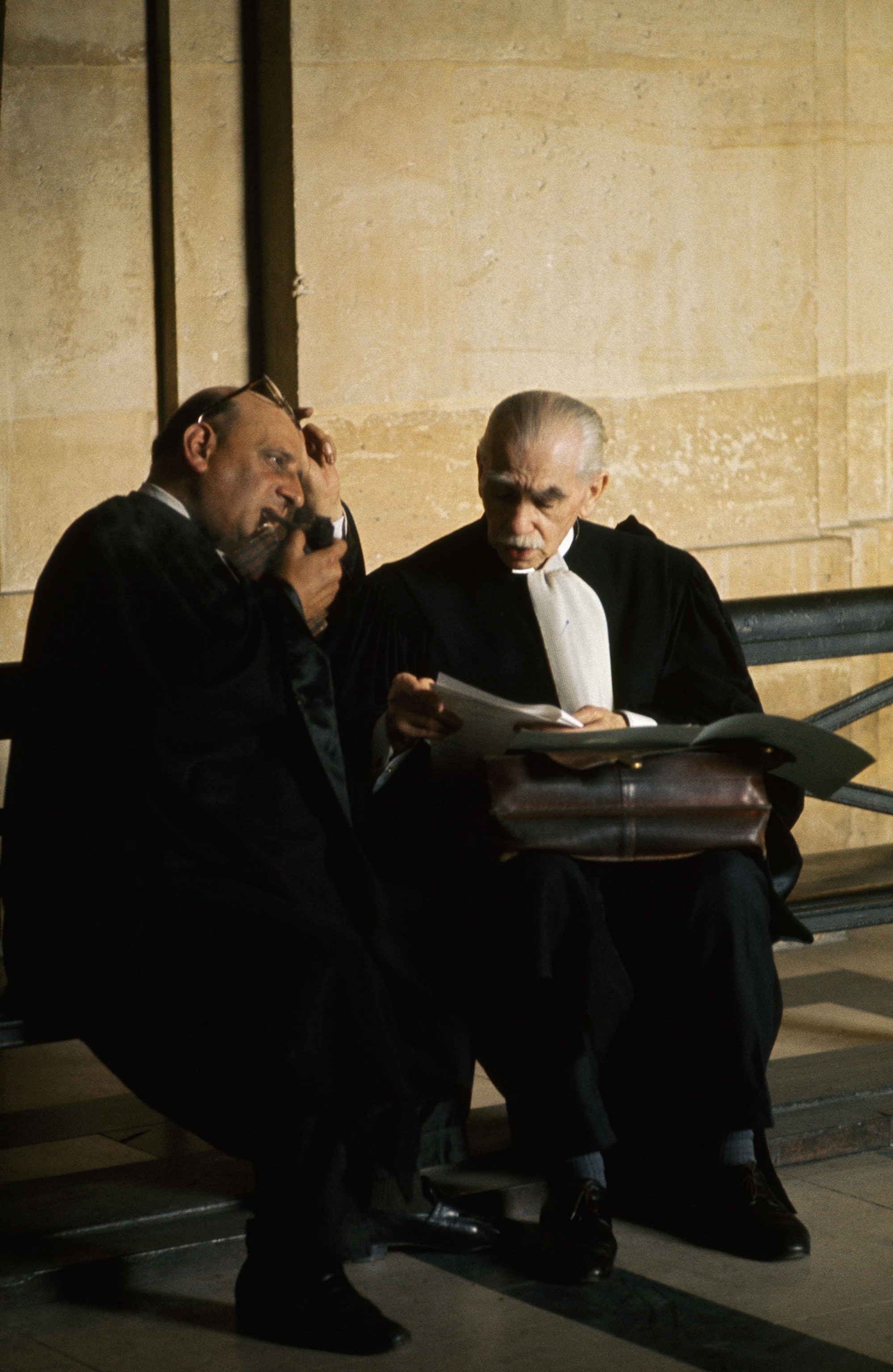 two men talking