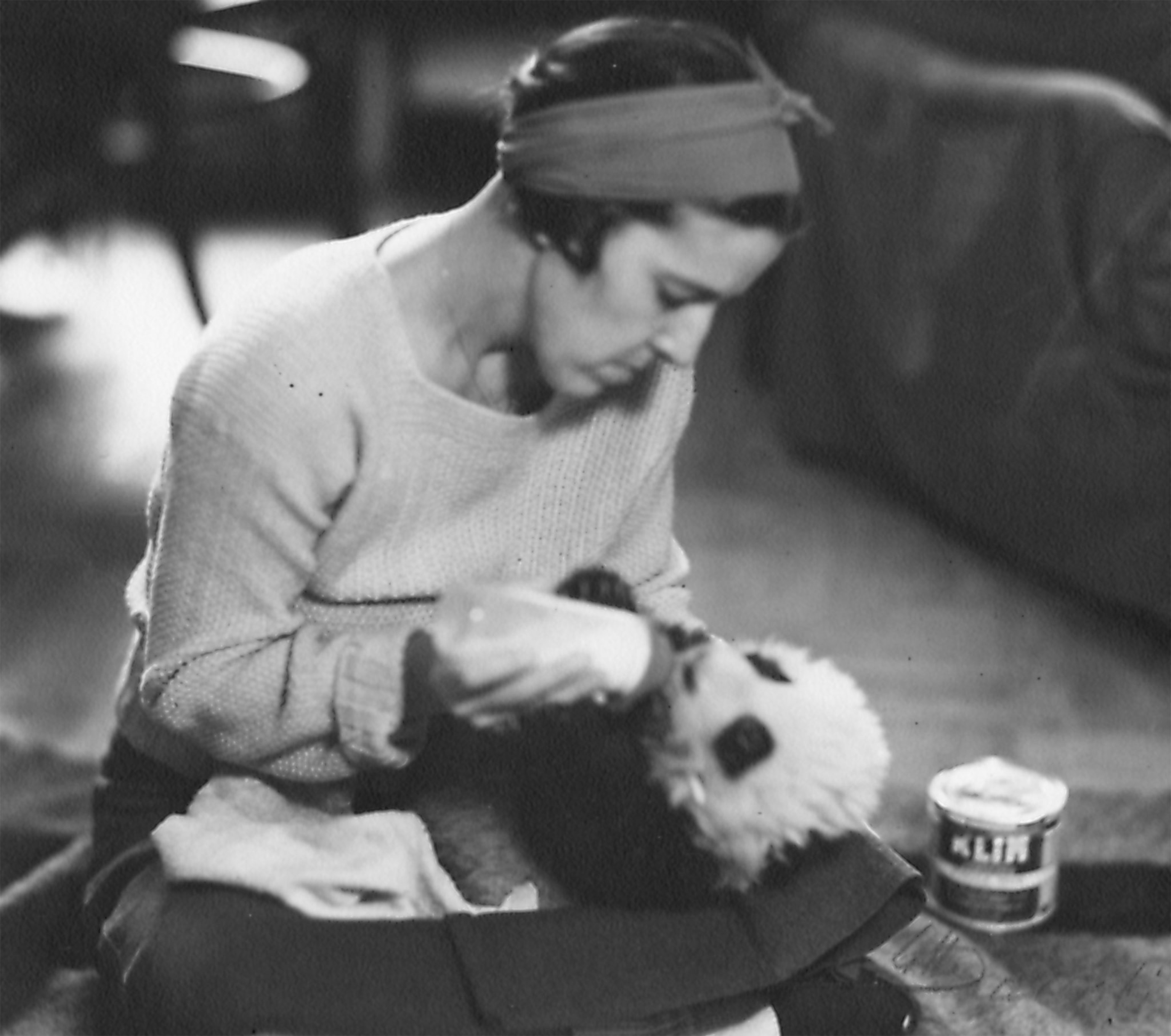 Ruth Elizabeth Harkness with a giant panda cub