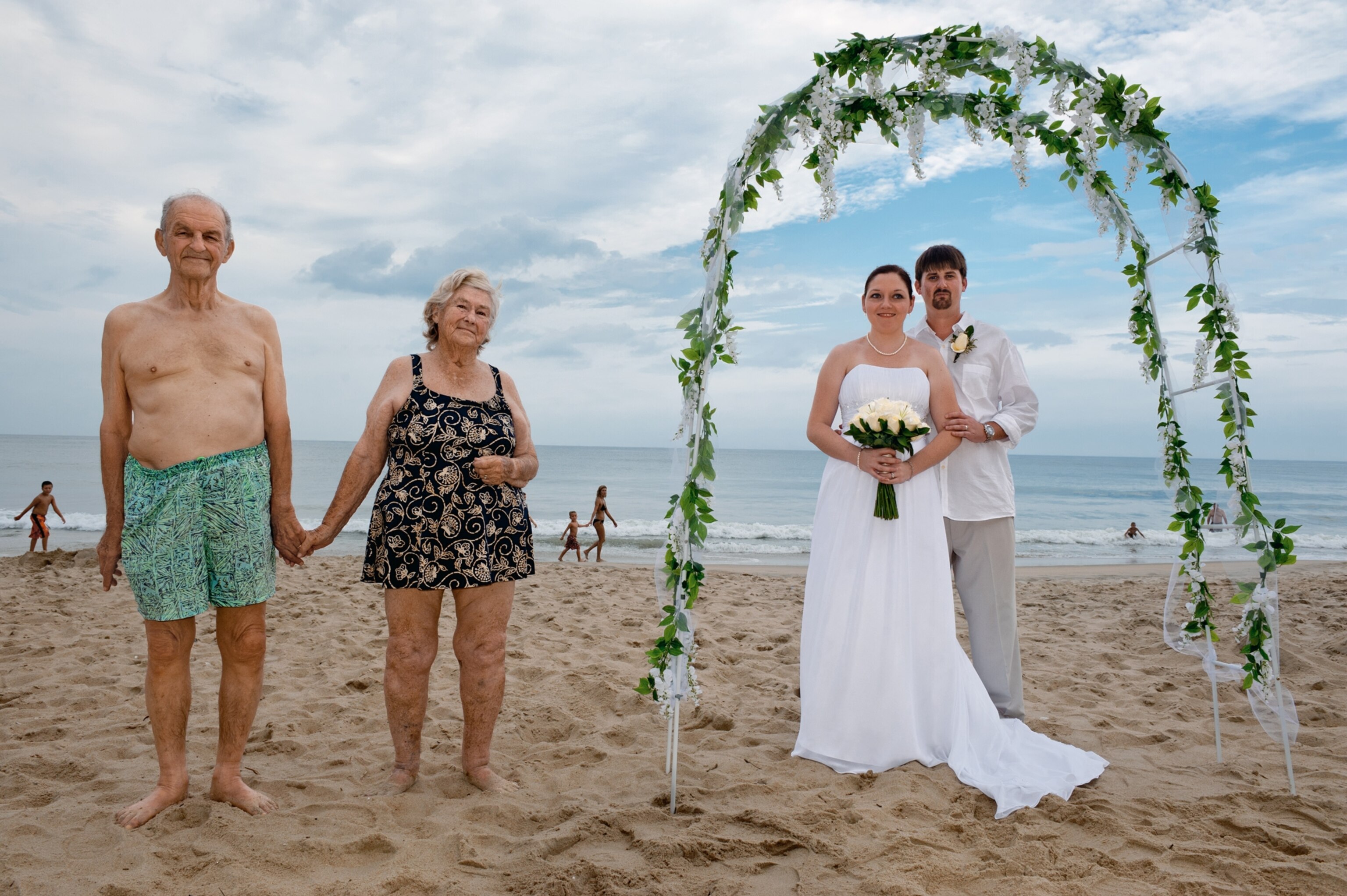 a wedding on Kill Devil Hills beach