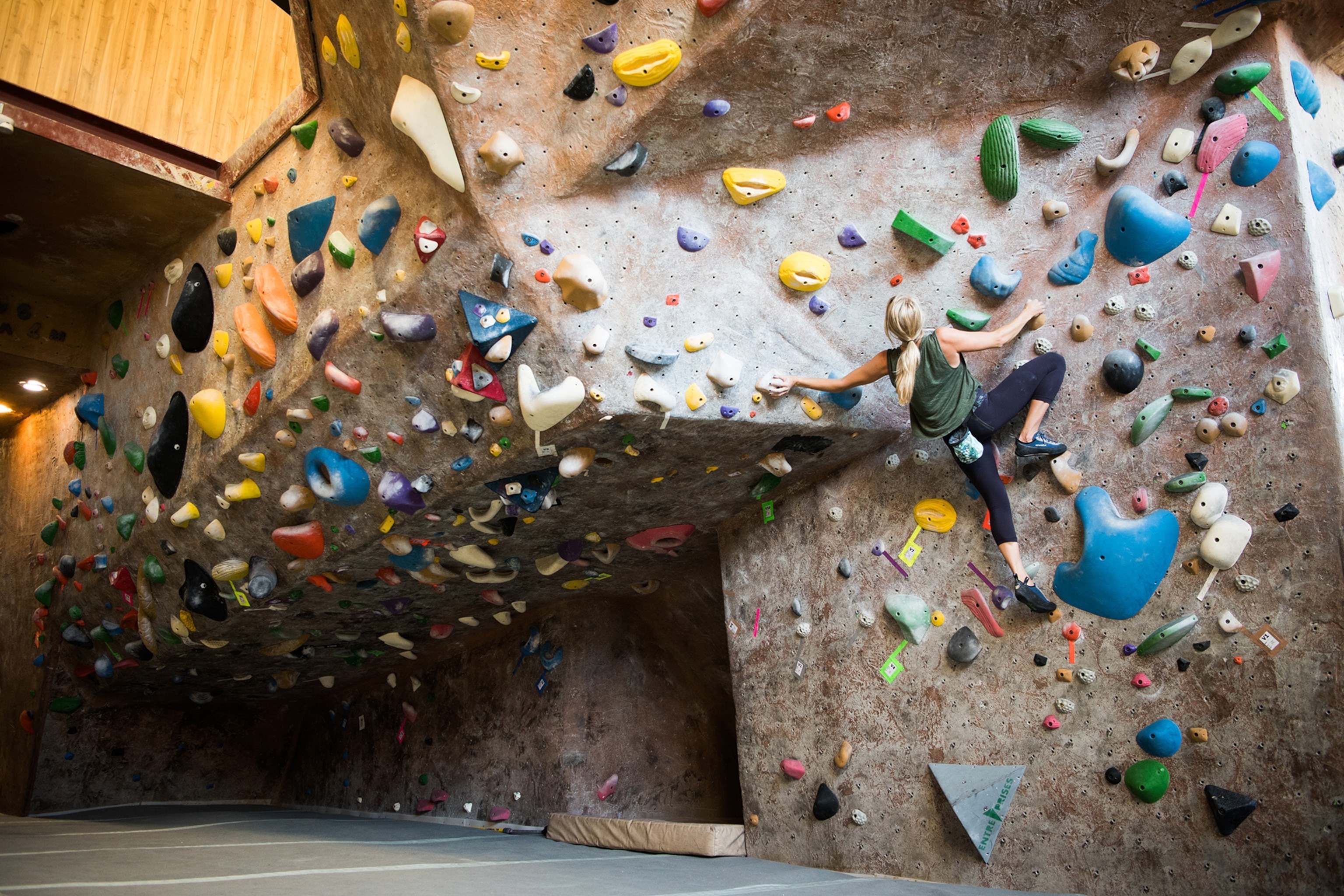 indoor bouldering at Seattle Stone Gardens in Seattle, Washington