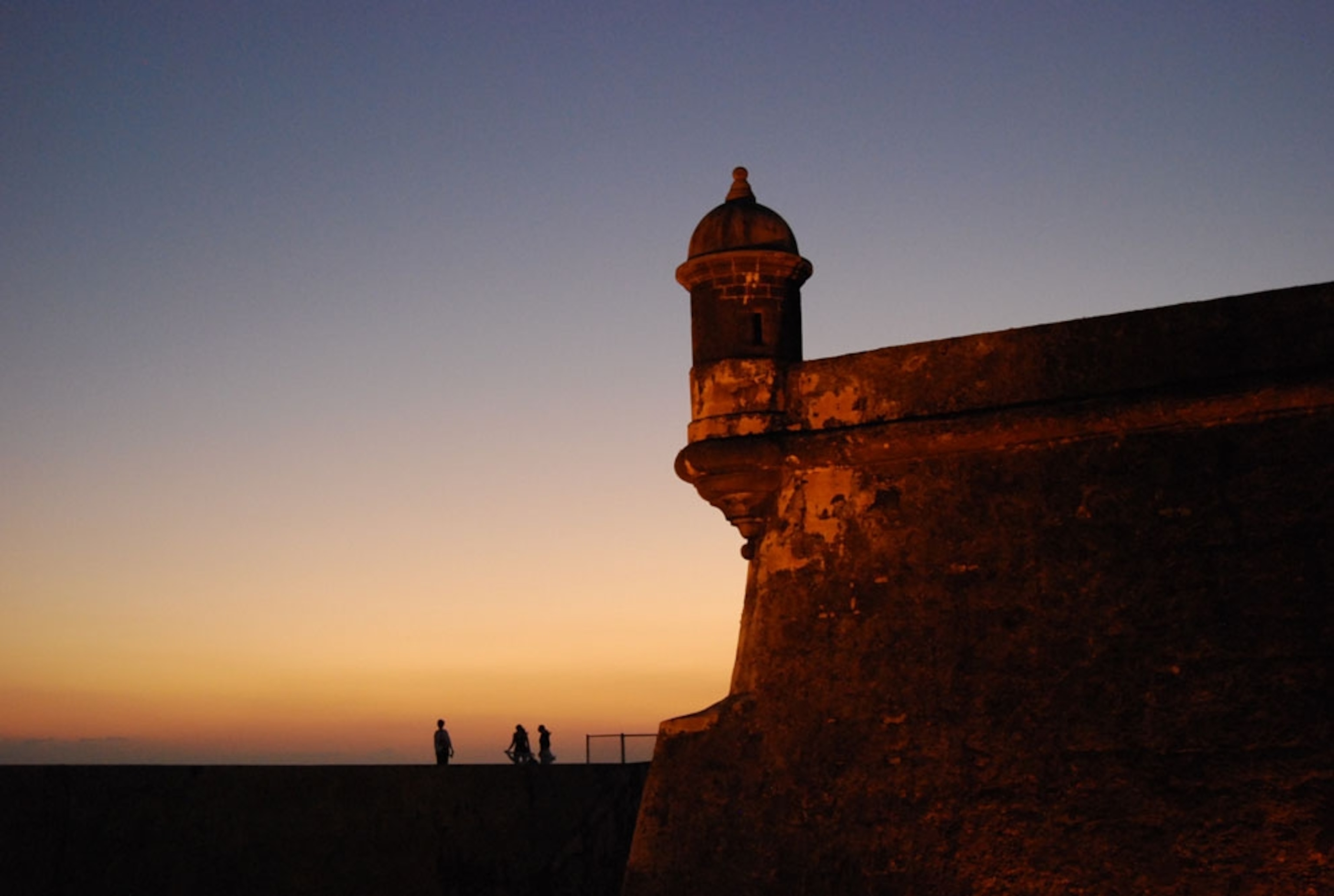 Sunset at Old San Juan in Puerto Rico