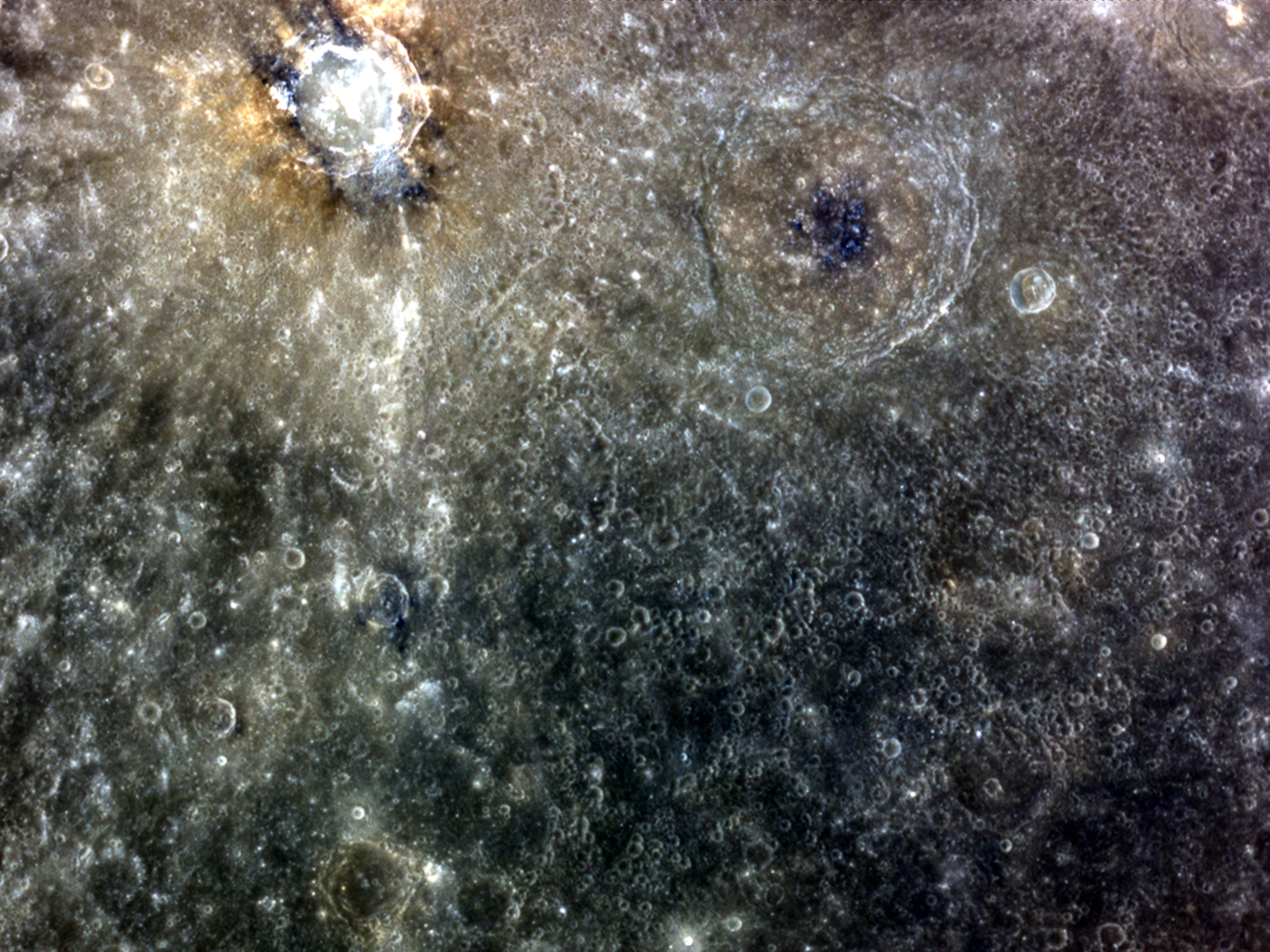 Seuss, a complex crater with hollows present on the crater's floor.