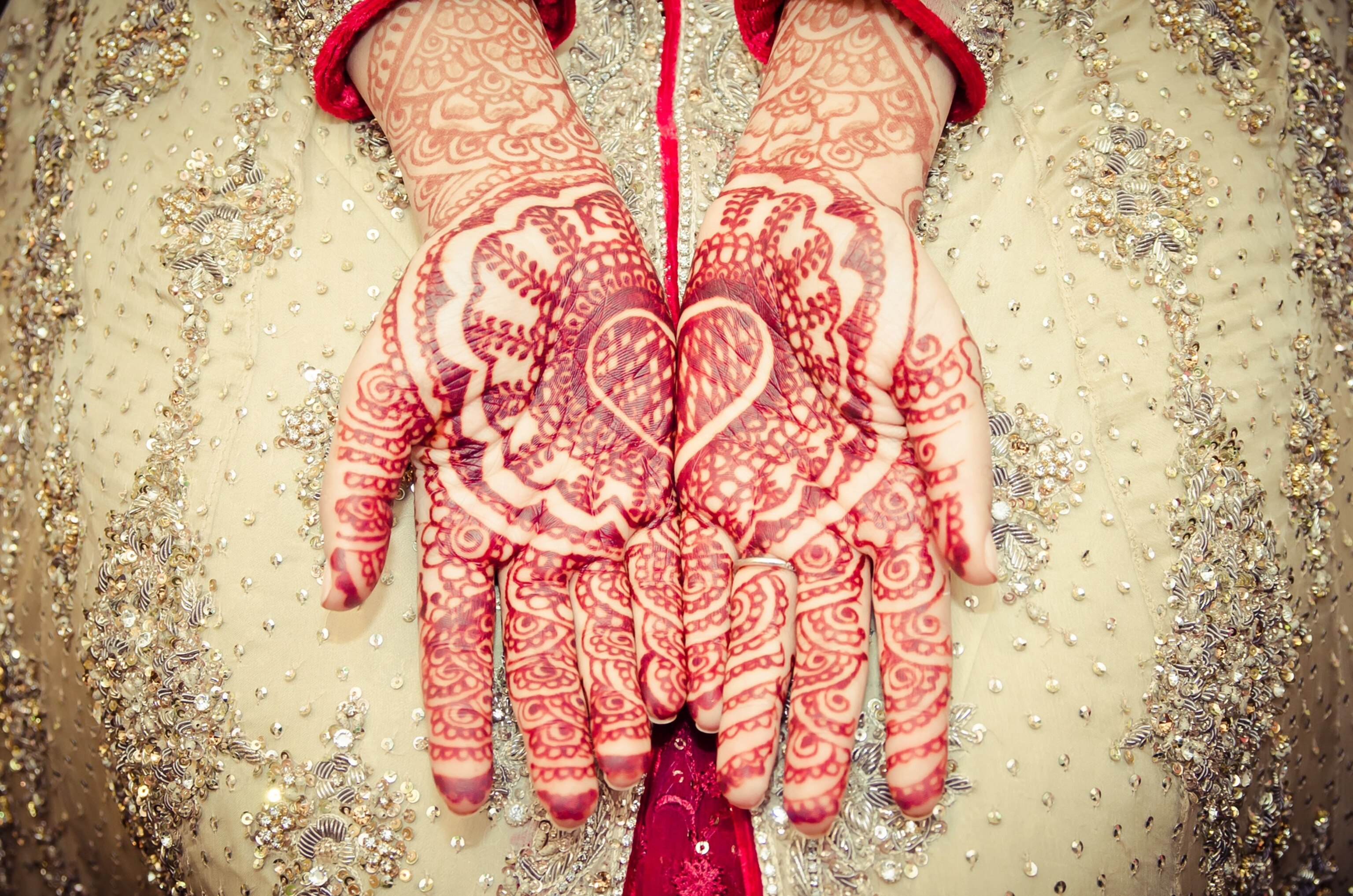 a mehndi design on hands
