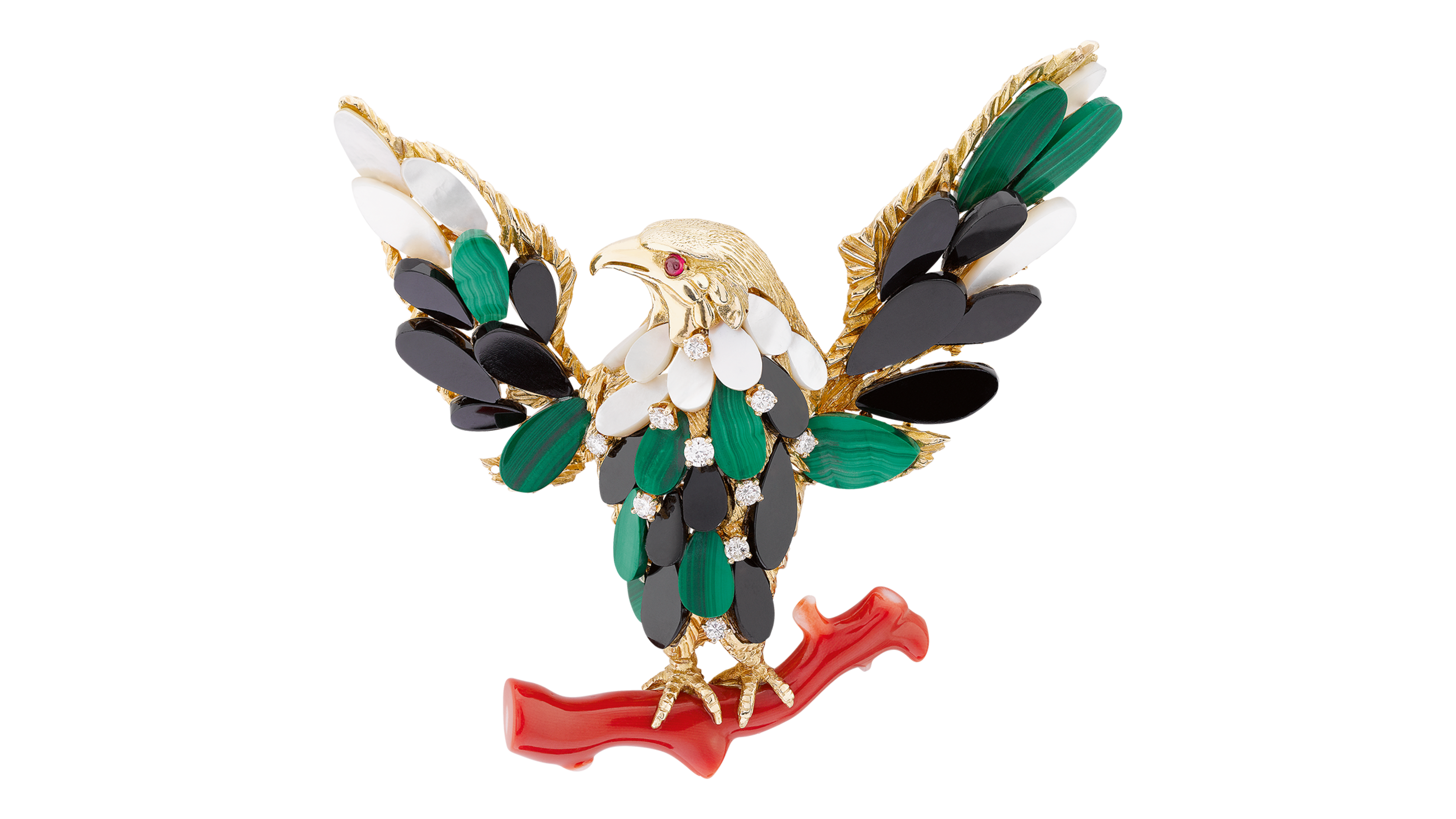 The Van Cleef & Arpels’ Eagle clip, 1972.
