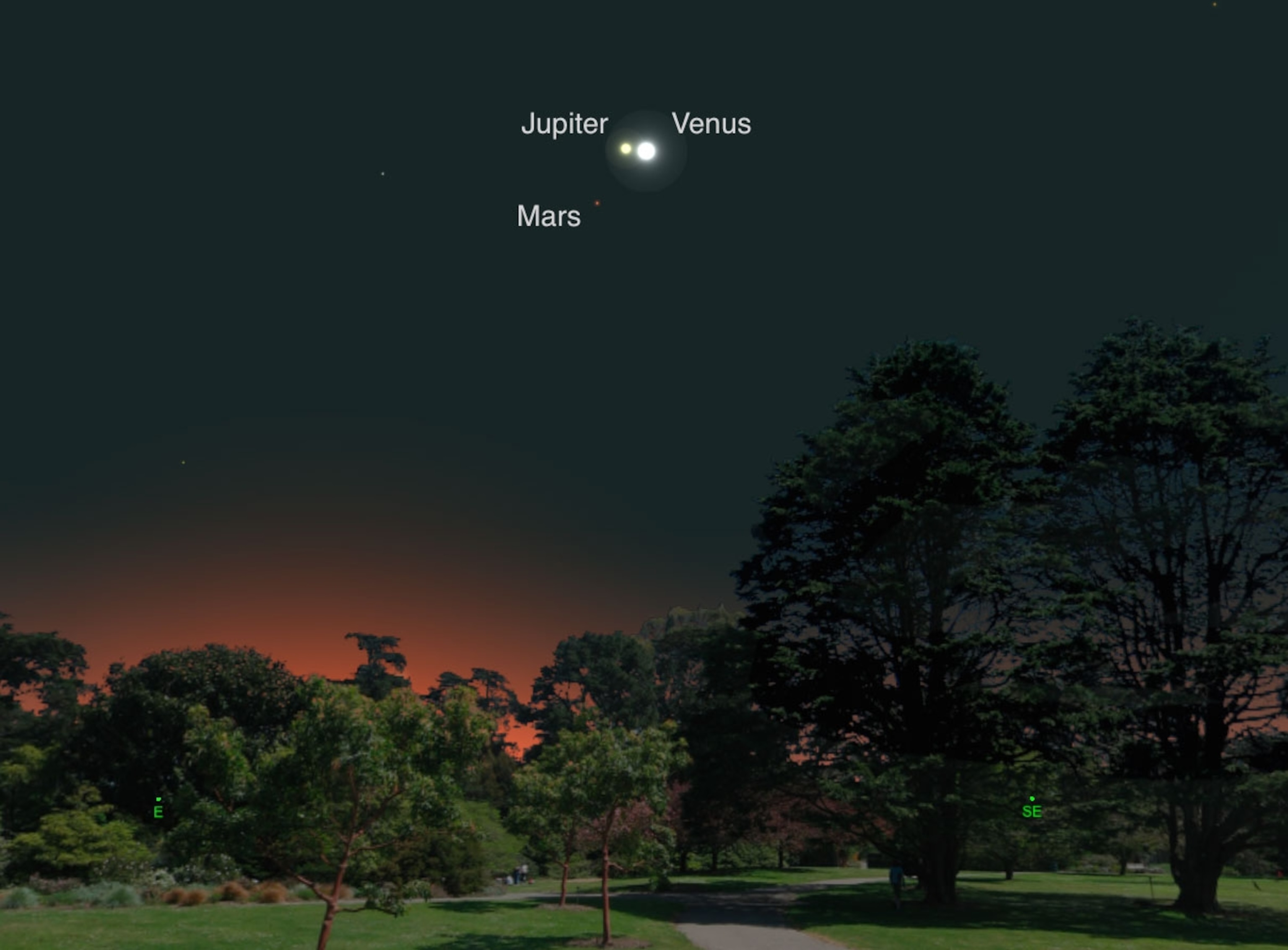 Venus and Jupiter narrowing gap between them, to its closest for the year on Sunday