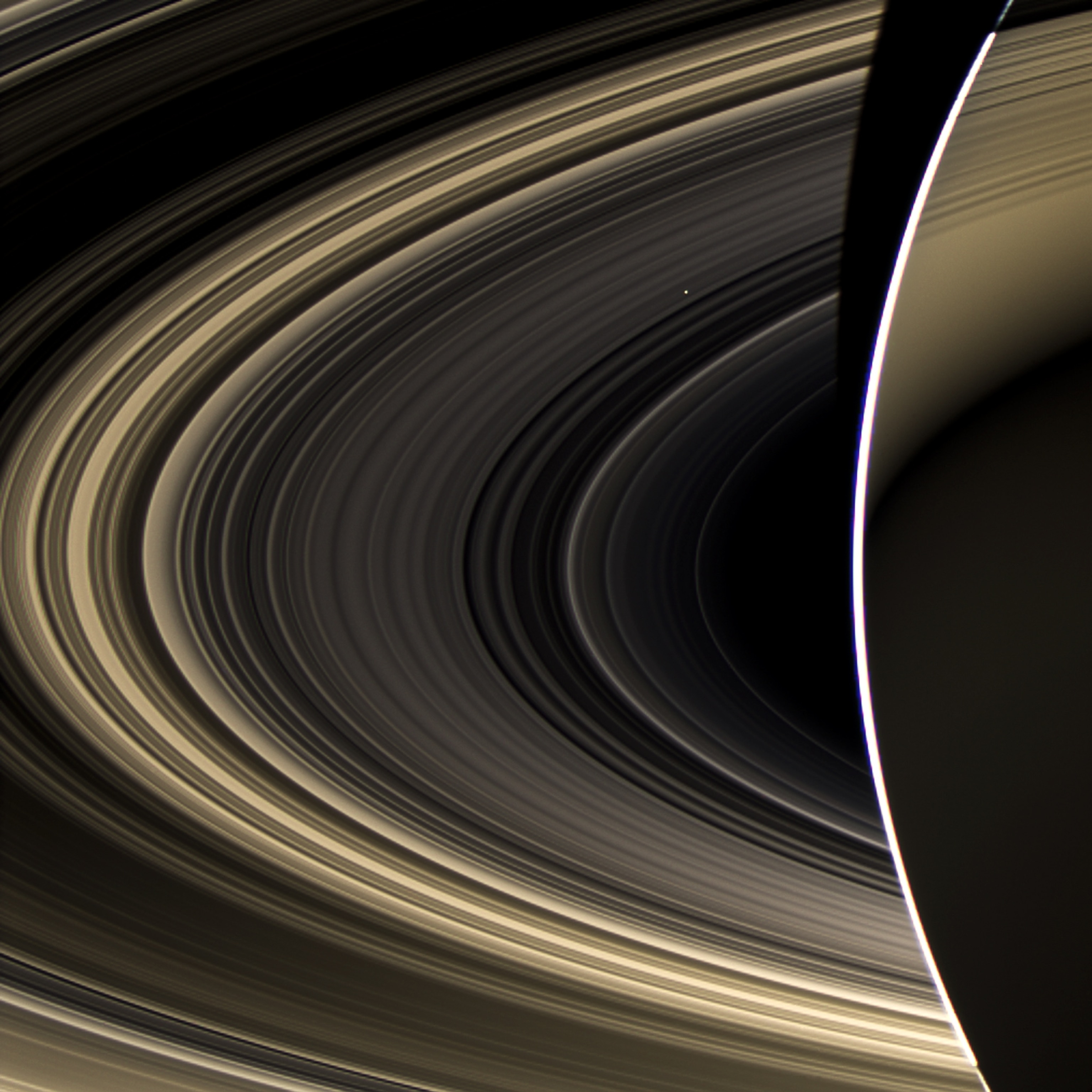 Space Pics - A picture of Venus through Saturn’s rings