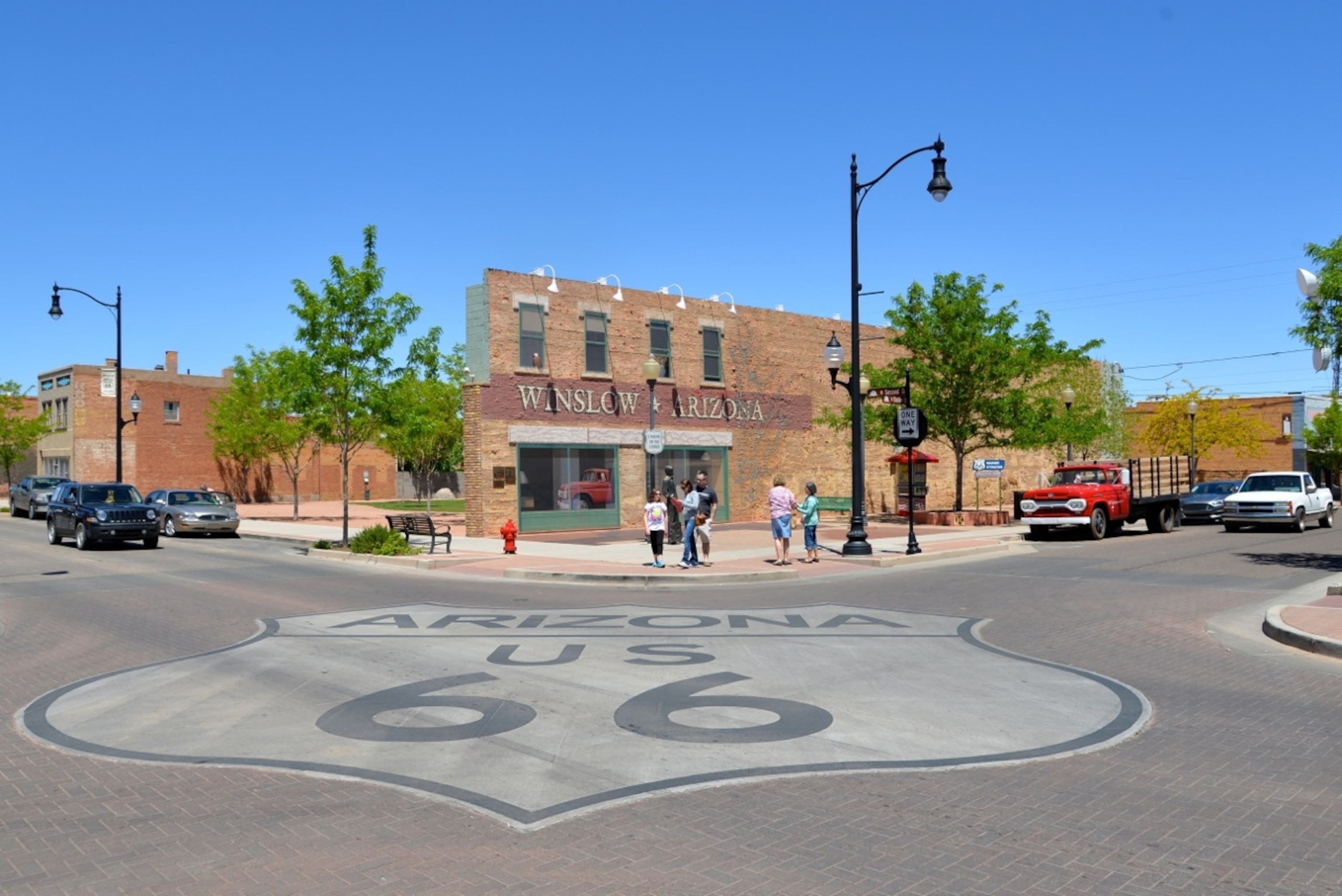 Standin' on the Corner Park in Winslow, Arizona. (Photo by Andrew Evans, National Geographic Travel)