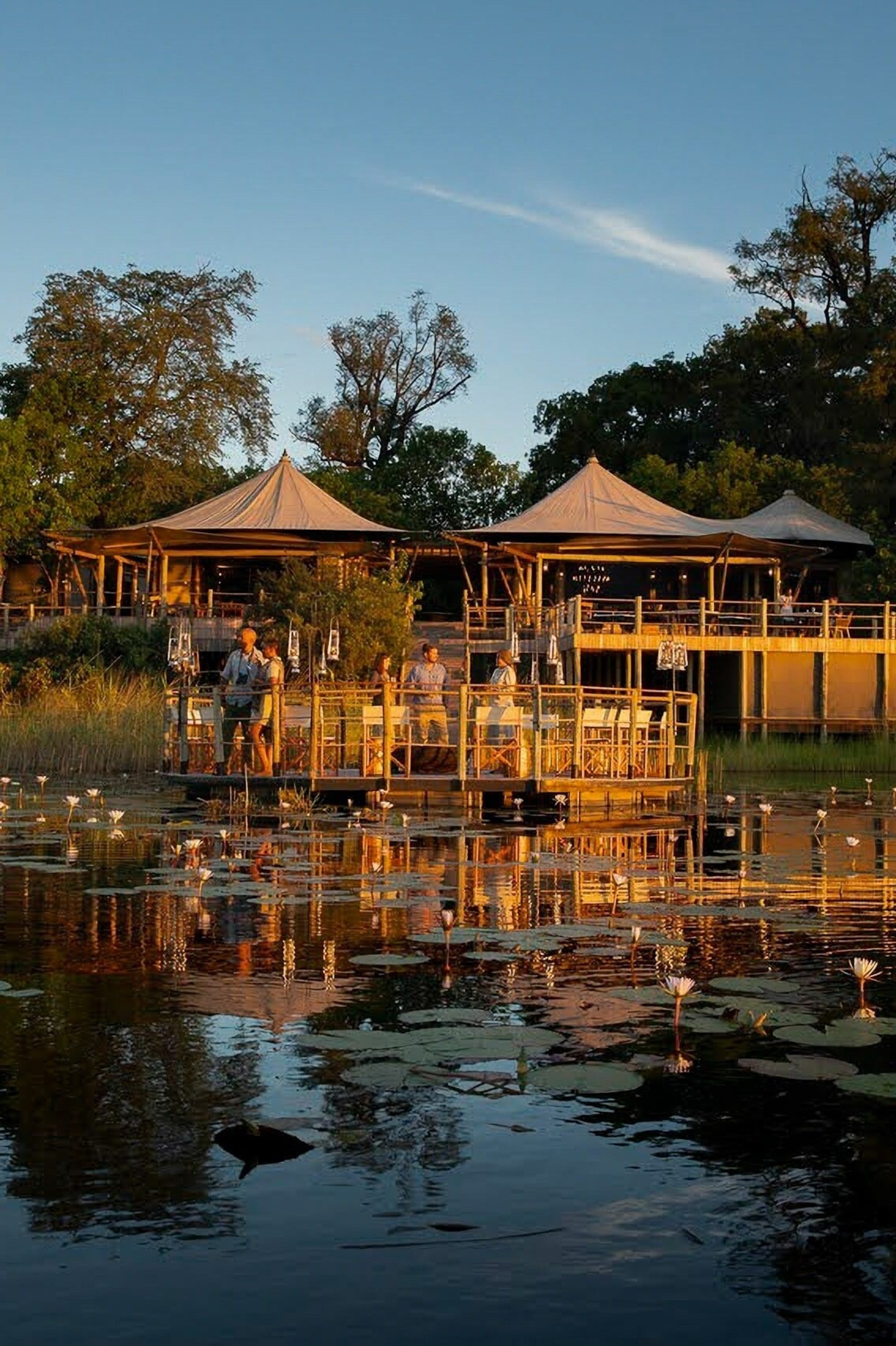 The floating deck at Wilderness Safaris DumaTau.