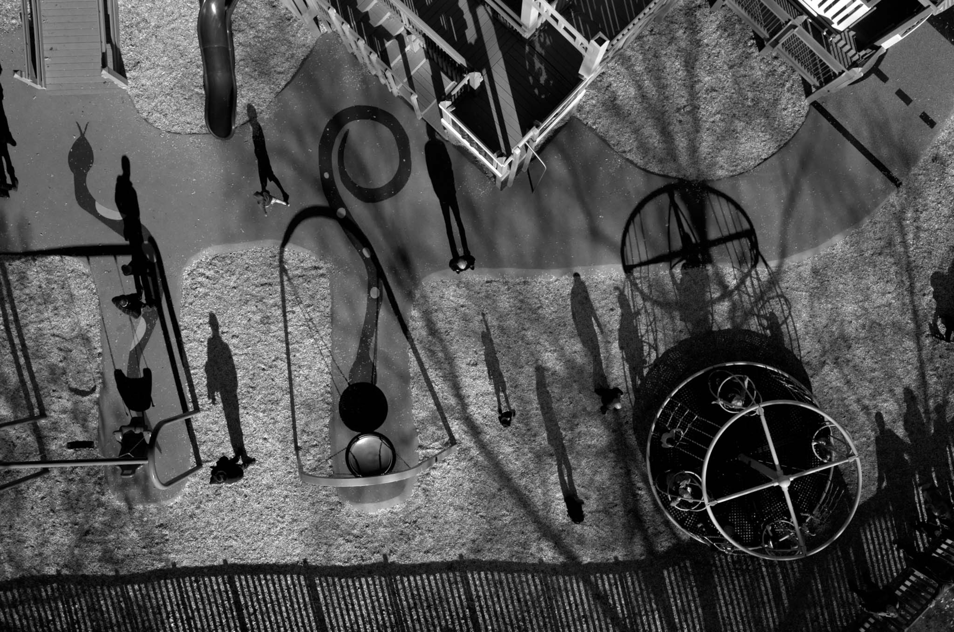 playground seen from the sky