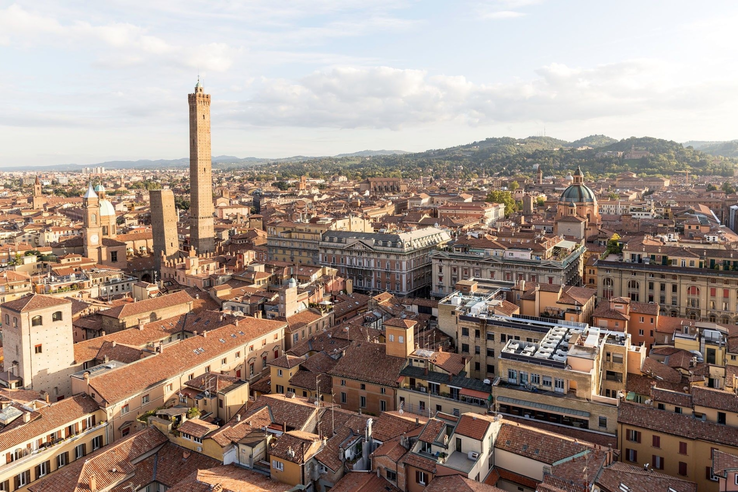 Travellers unafraid of a climb can enjoy a panoramic view of Bologna from the top of Torre Prendiparte.