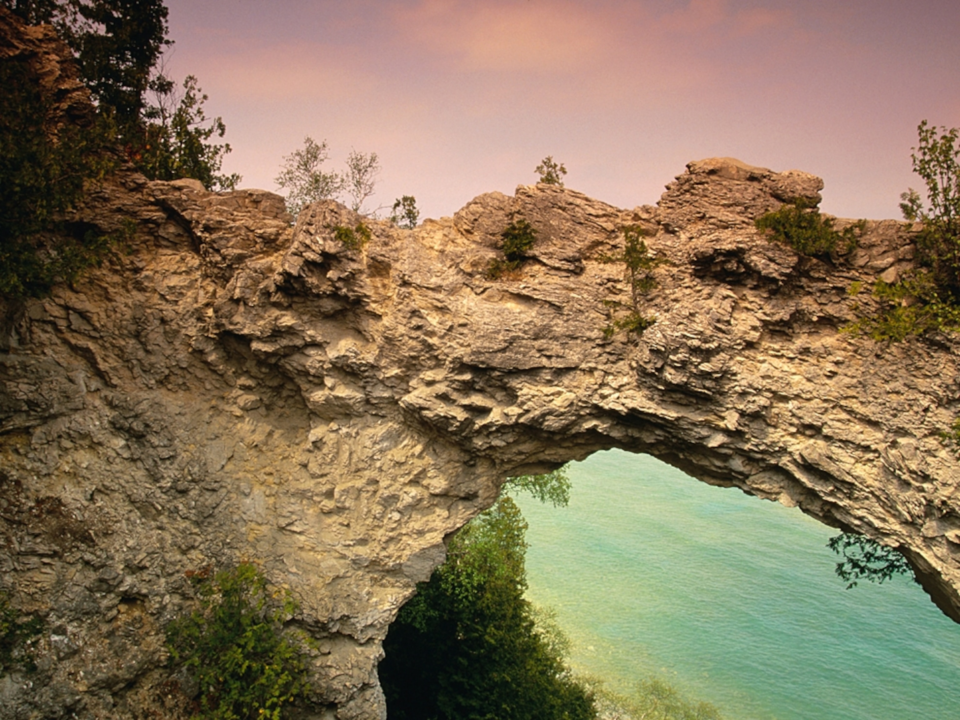 Arch Rock picture: Mackinac Island State Park picture, for a gallery on former U.S. National Parks
