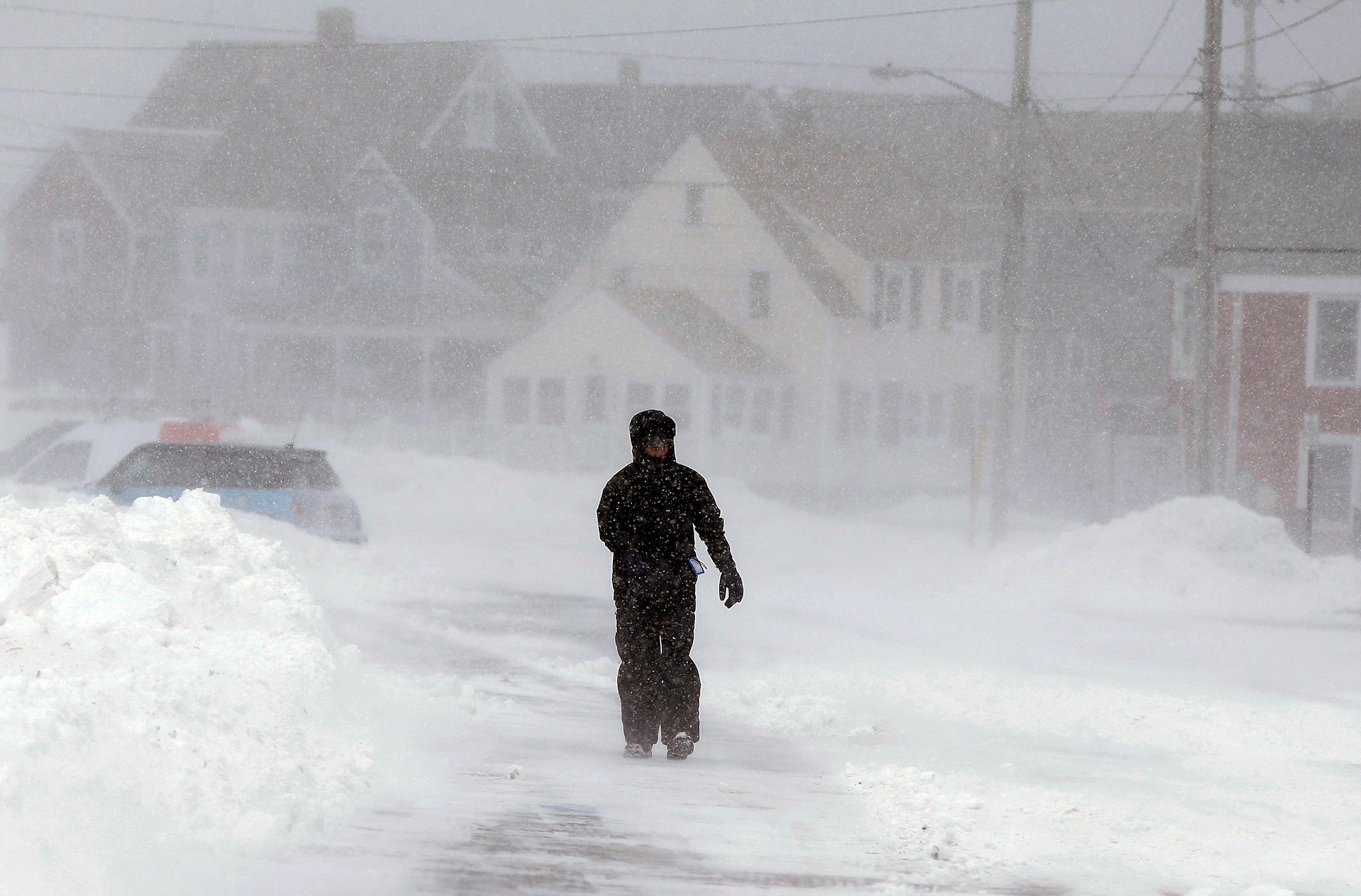The frozen mist from Niagara Falls coats the landscape around Prospect Point at Niagara Falls State Park.