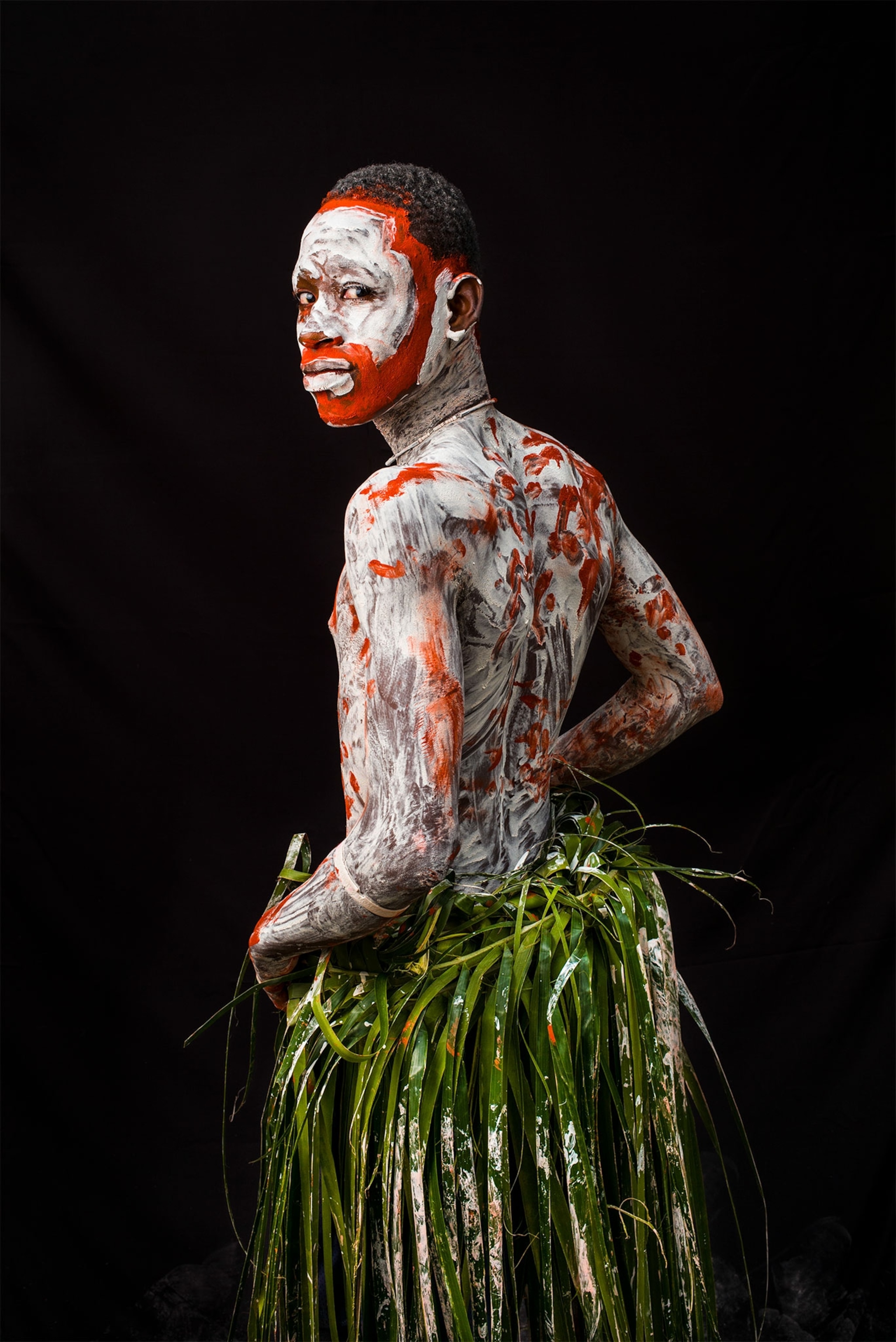 a man dressed up for Karnaval in Haiti