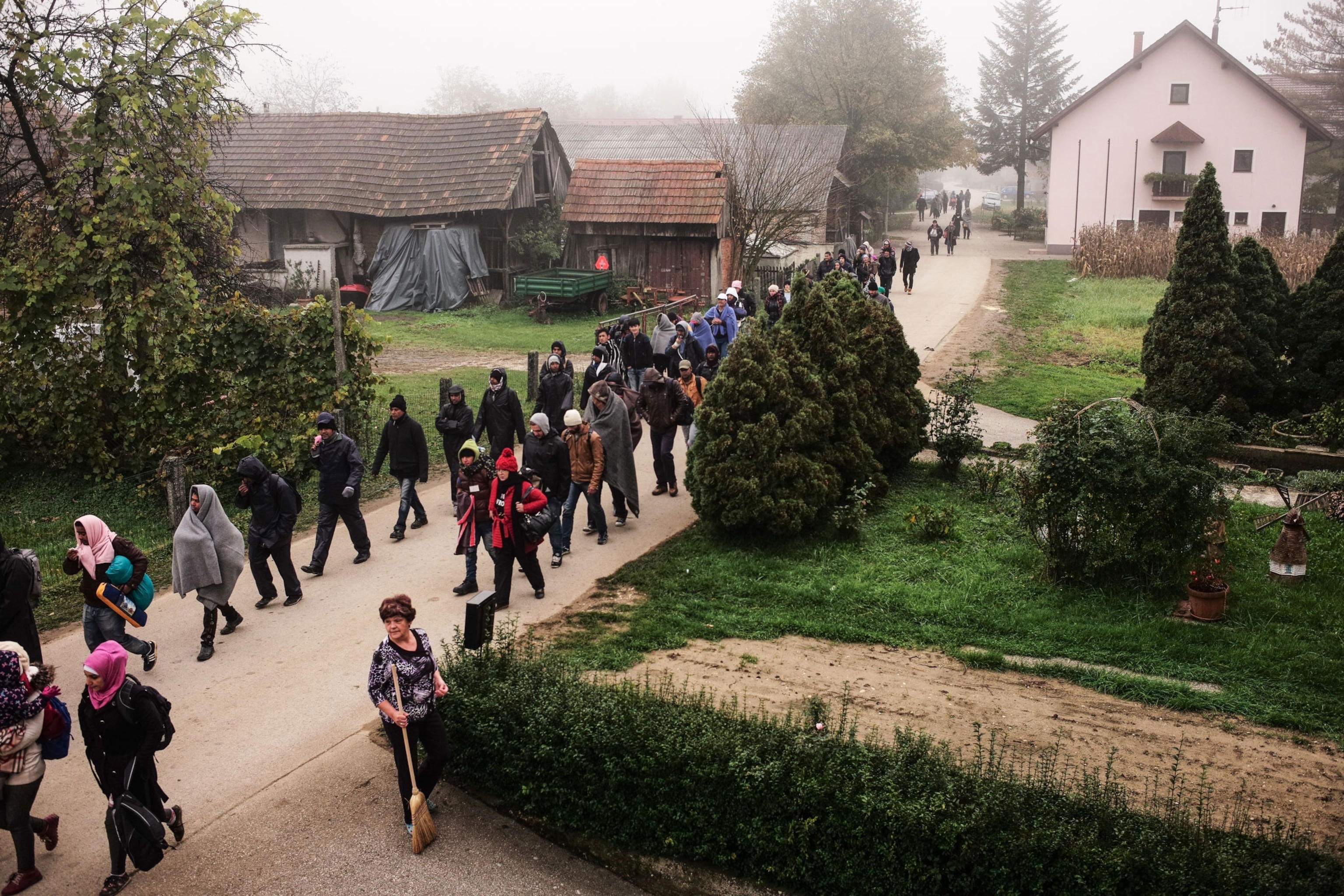 Picture from Ciril Jazbec's story on refugees