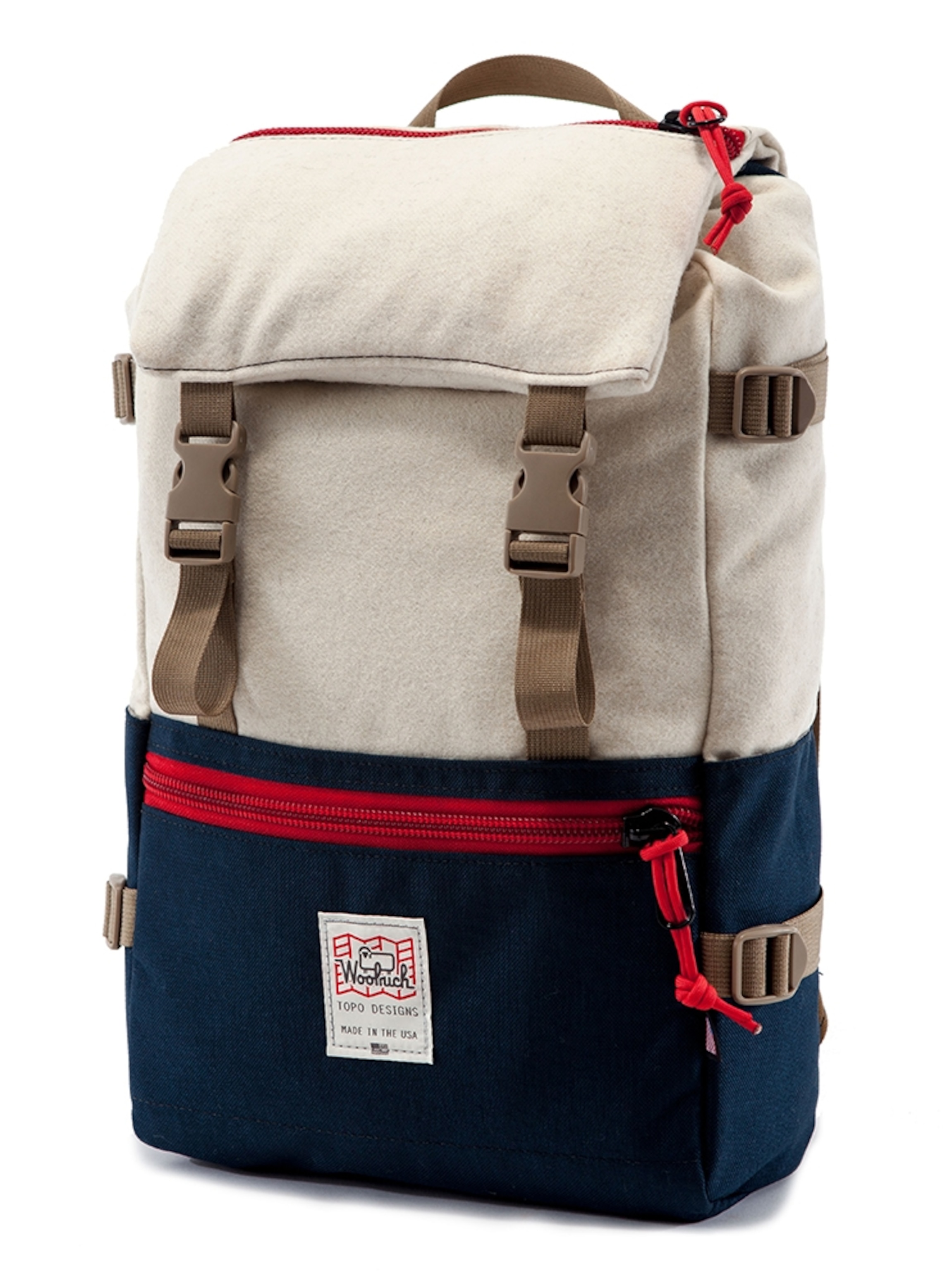 the Topo Designs Woolrich Rover Daypack