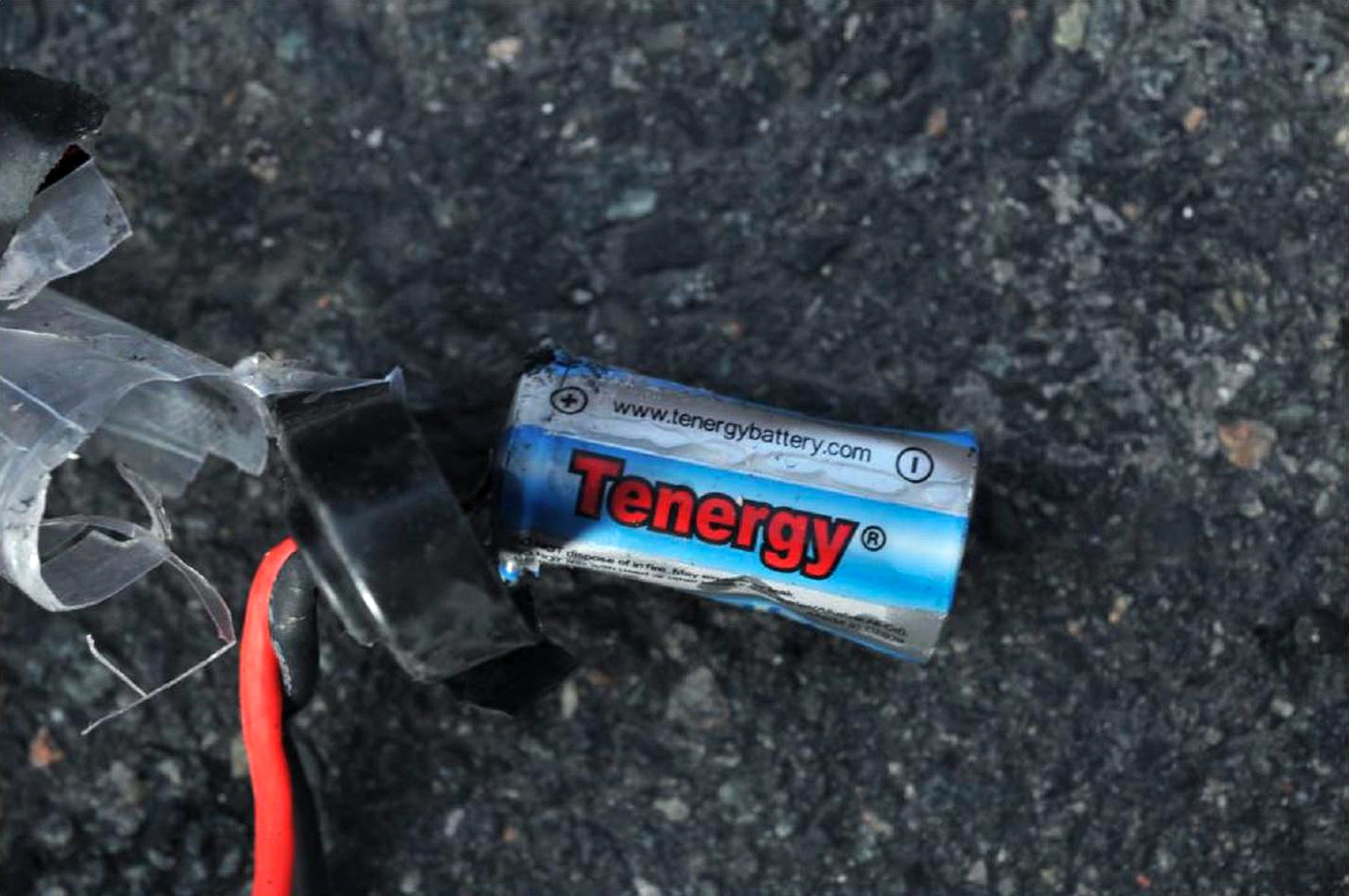 This Week in Boston - The remains of an explosive device on a street in Boston.