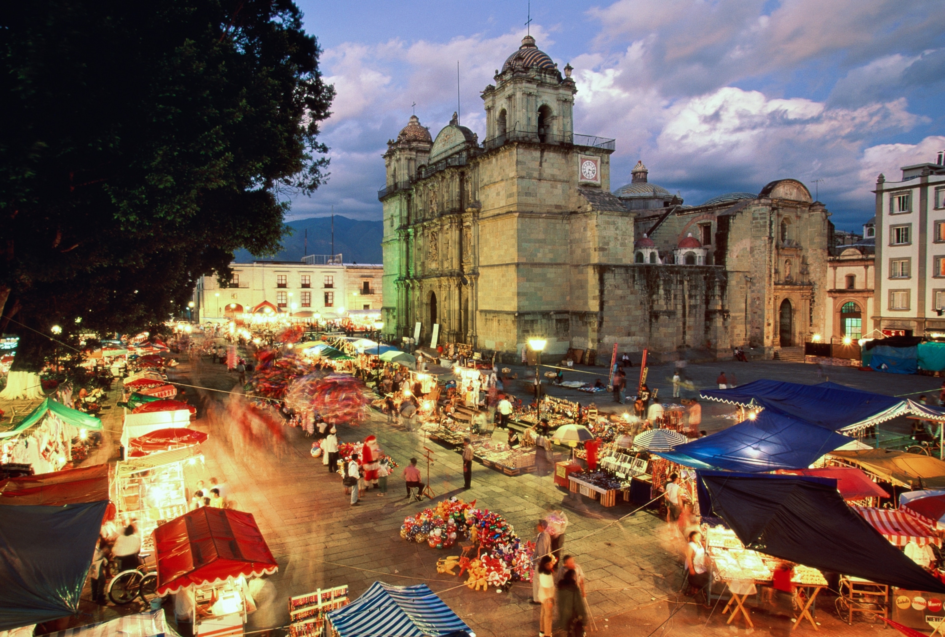 Oaxaca picture: Alameda Park in Oaxaca, Mexico, is illuminated during Radish Festival (Fiesta de los Rabanos)