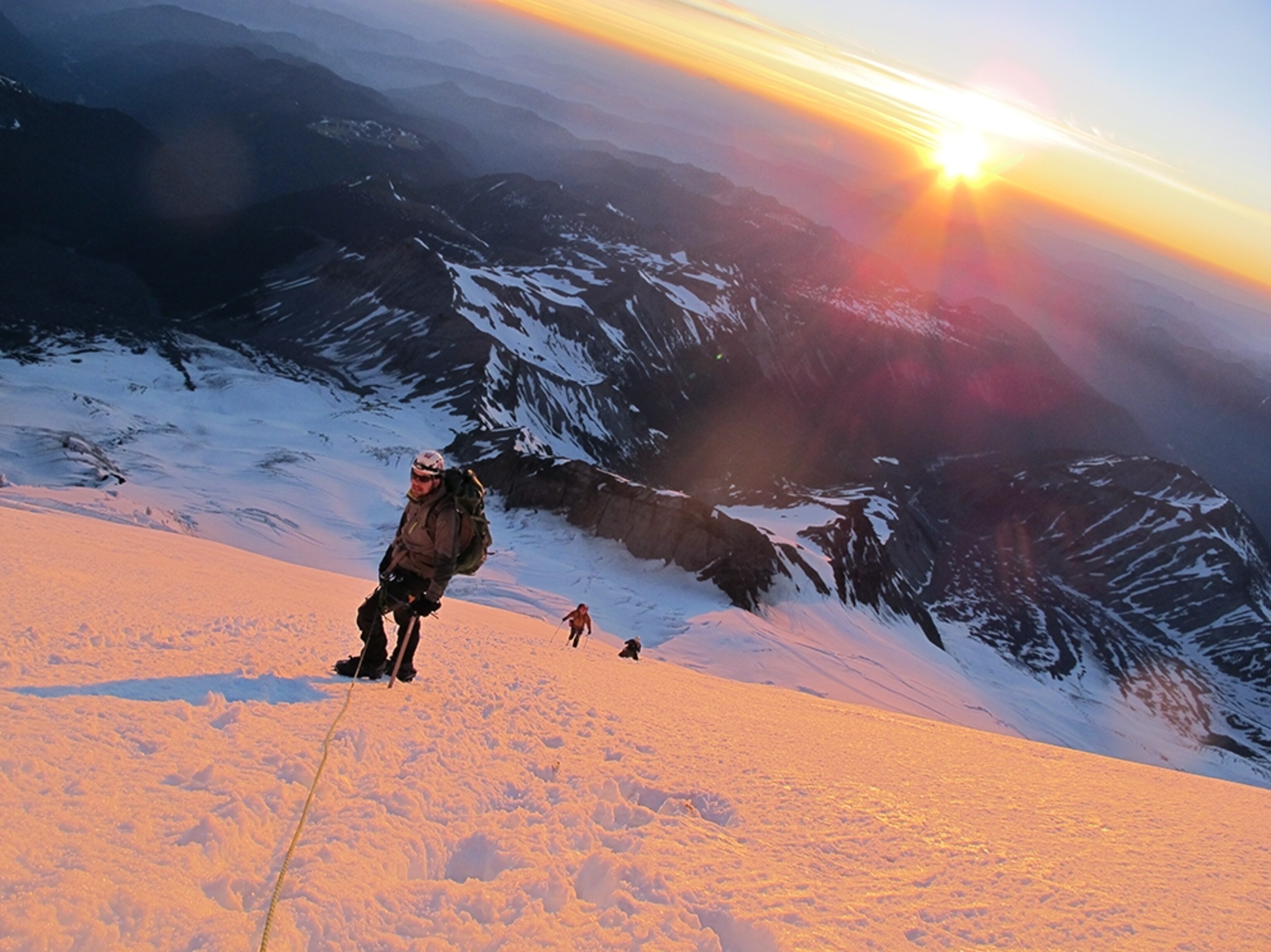 Stacy Bare on Mount Rainier