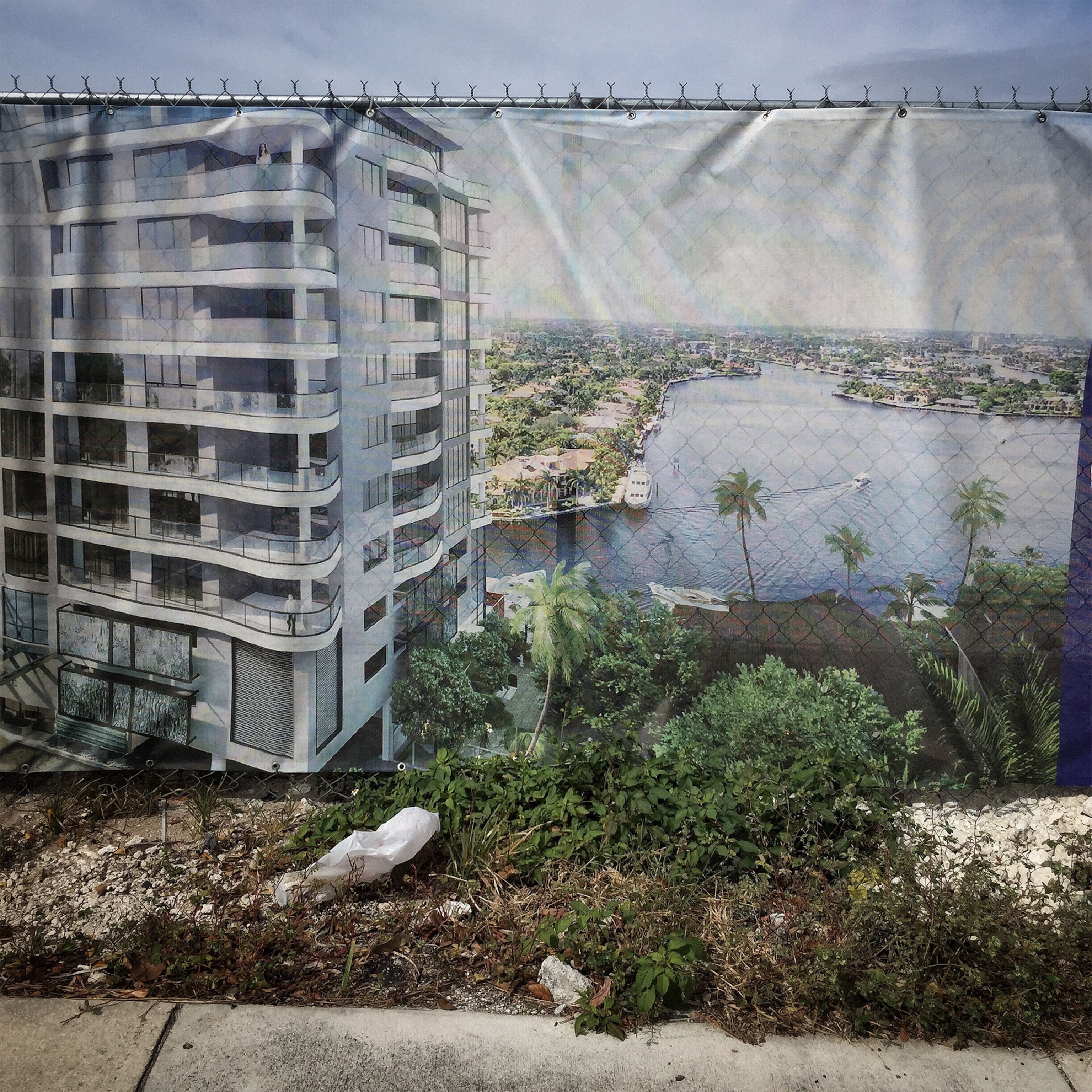 a fence around a construction site