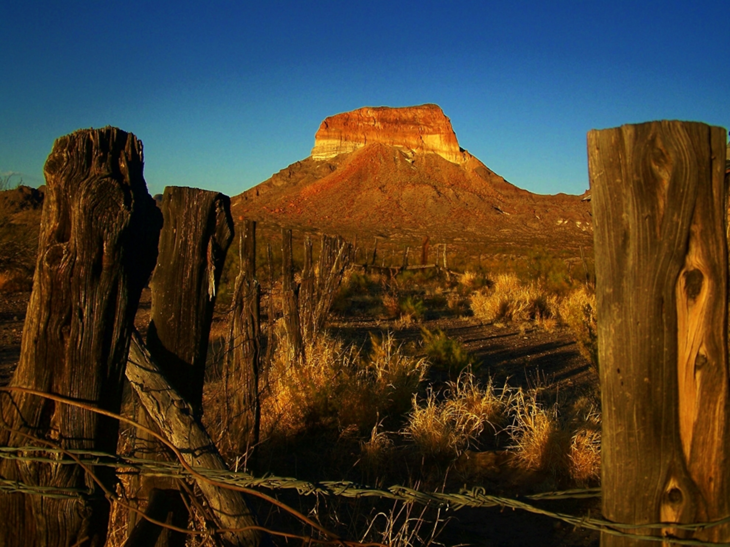 sunset near Castolon in Big Bend National Park